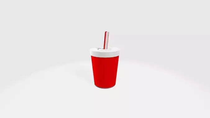 Low-Poly Cartoon Soda Cup