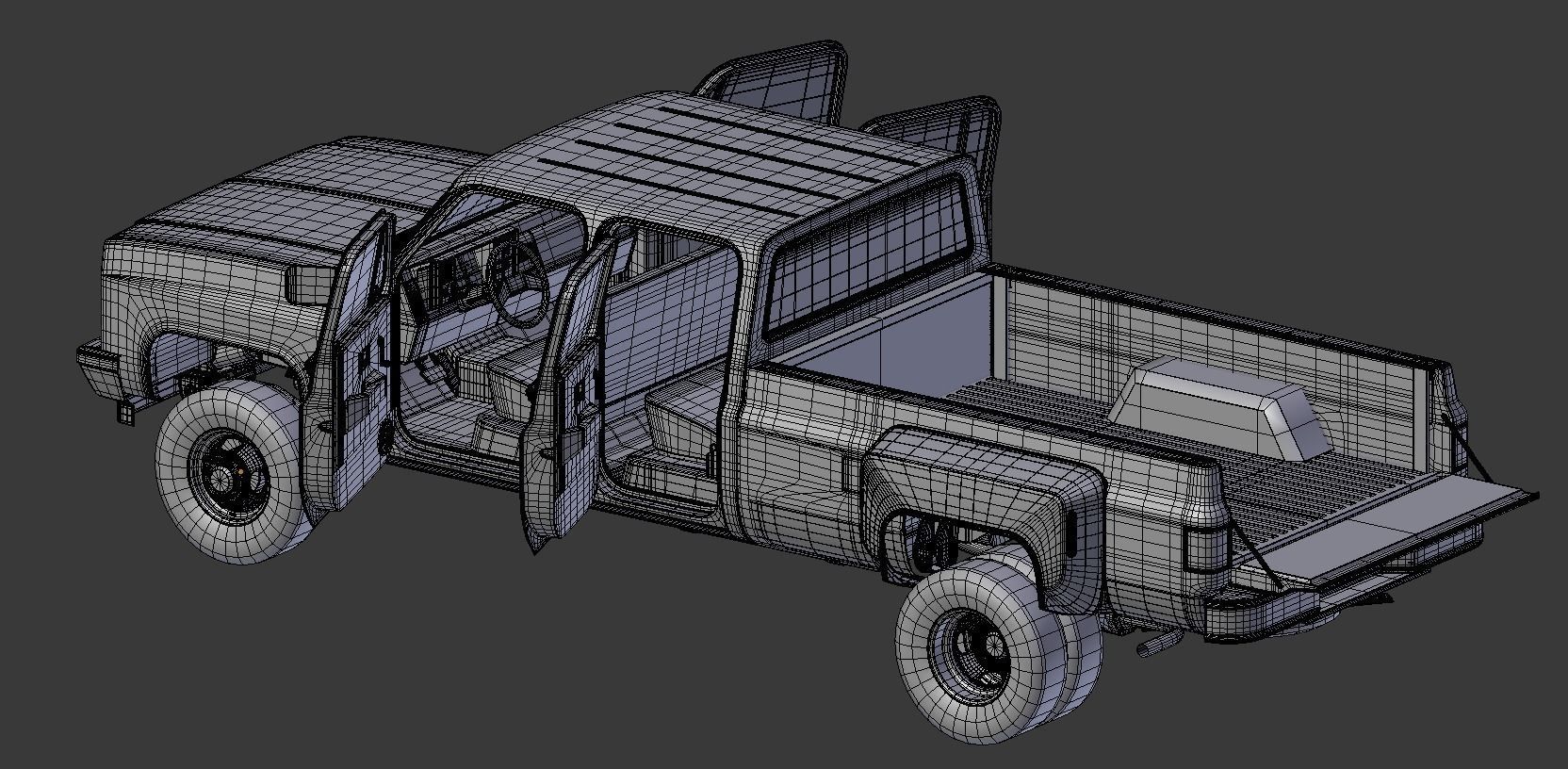 Pick-up 5 pickup truck 3D model_8