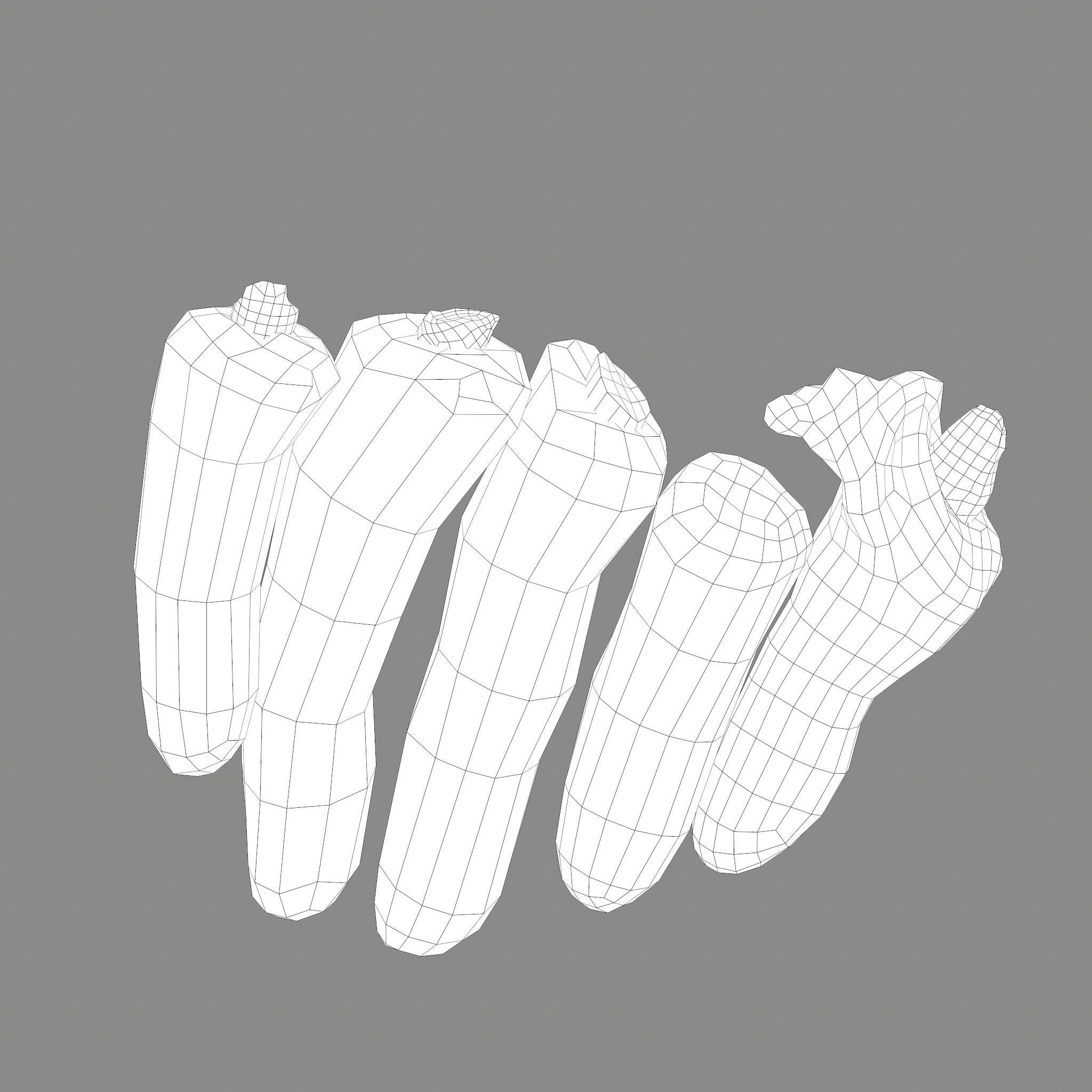 Severed Fingers and Heart 3D Model Set 3D Model Collection_36