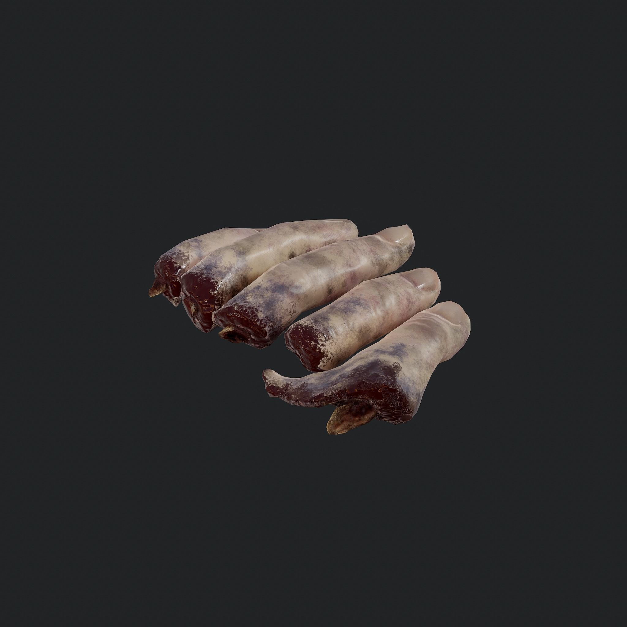 Severed Fingers and Heart 3D Model Set 3D Model Collection_17