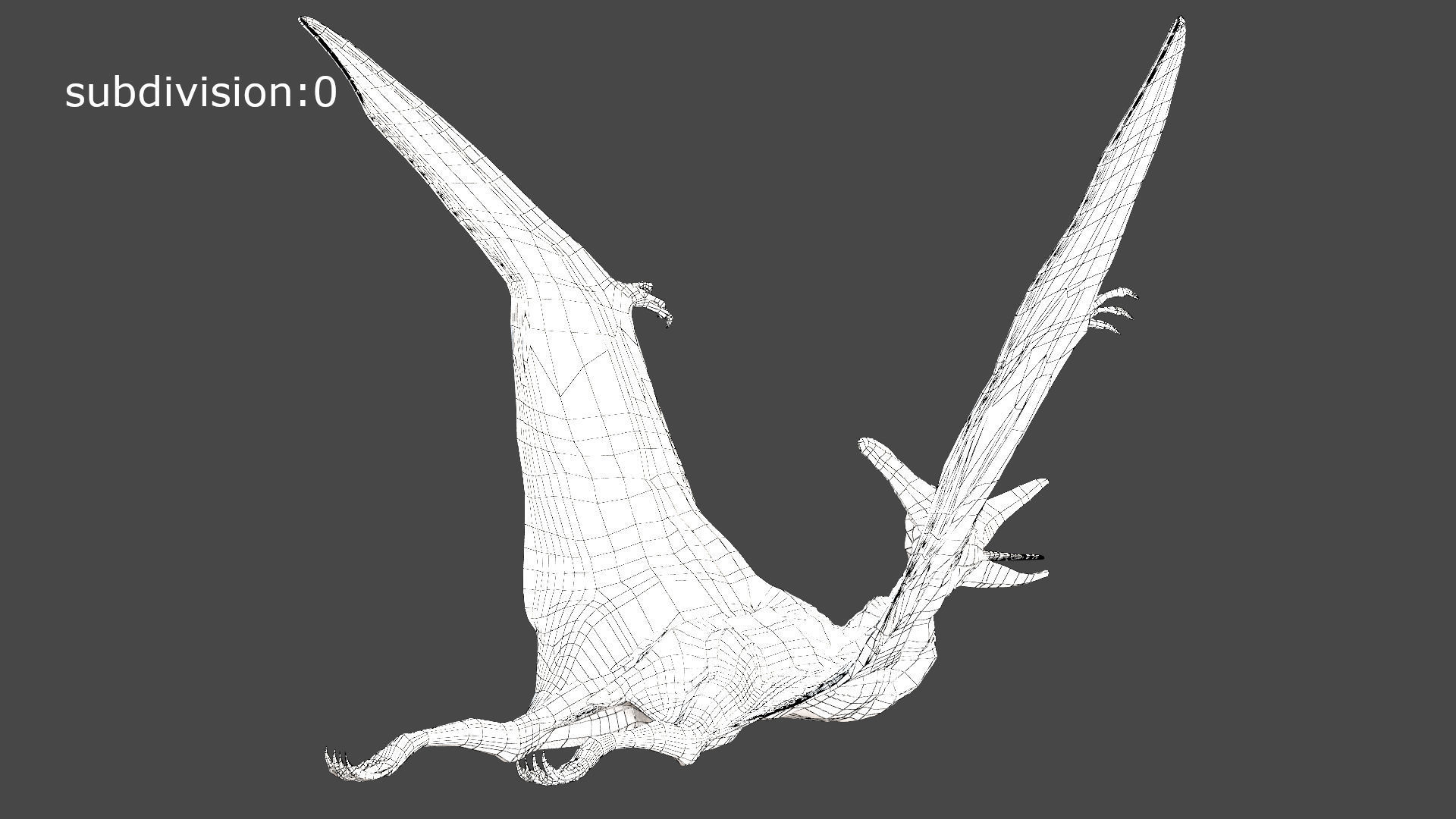 Pteranodon Rigged Animated 3D model Low-poly 3D model_18