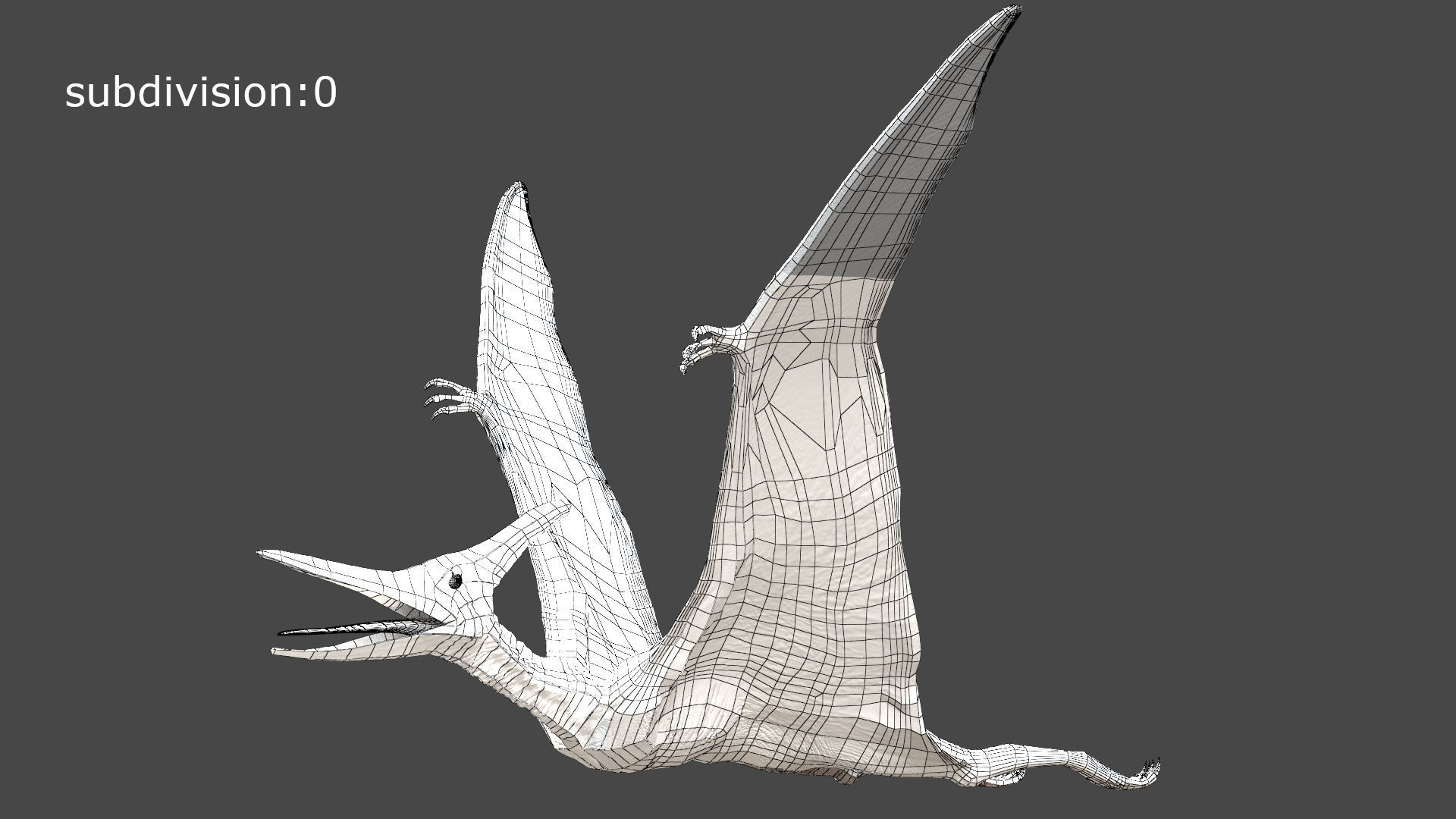 Pteranodon Rigged Animated 3D model Low-poly 3D model_17
