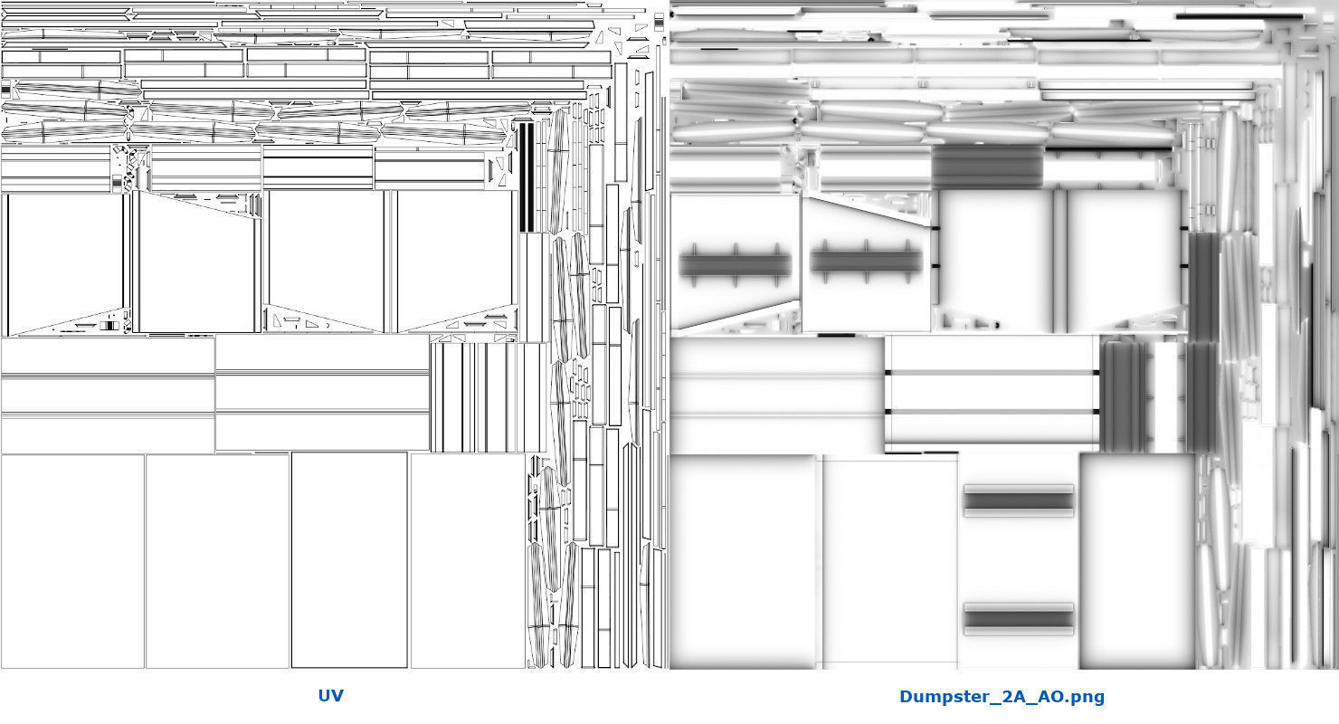 Dumpster 2A Low-poly 3D model_11