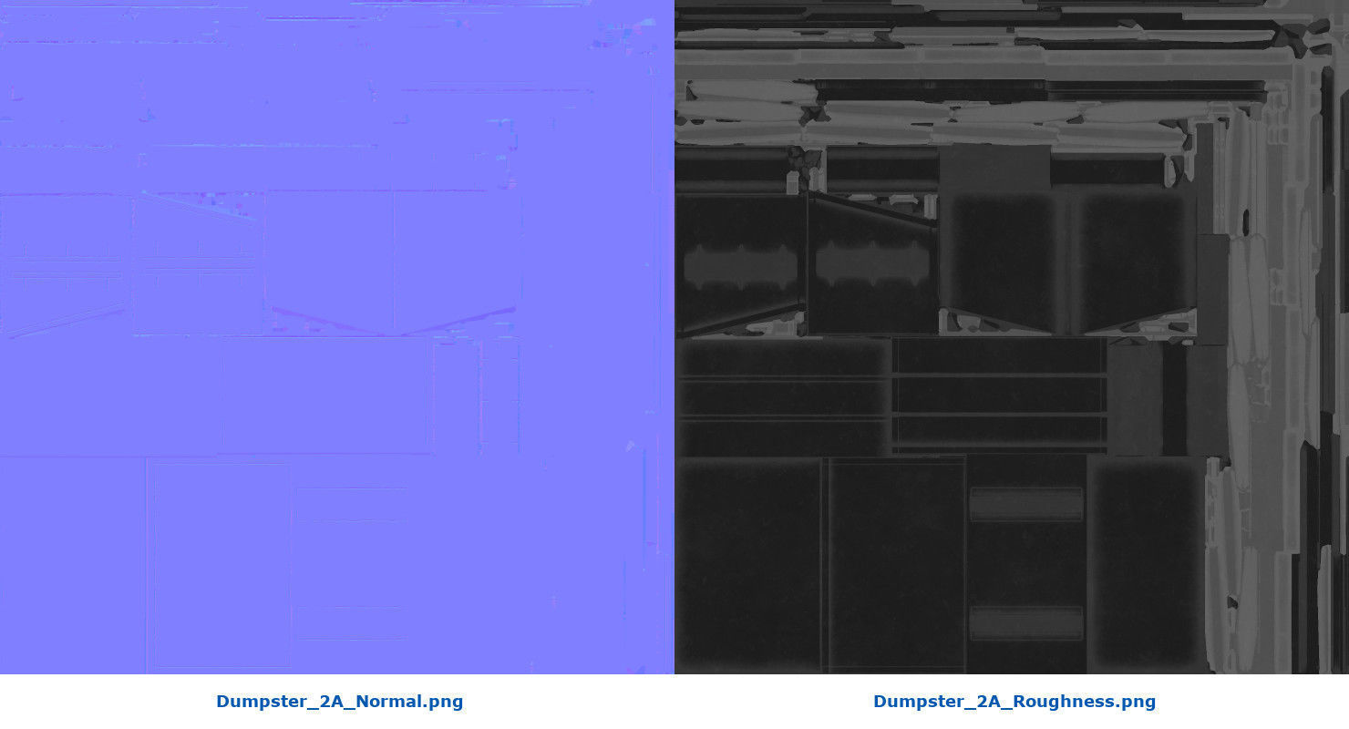 Dumpster 2A Low-poly 3D model_13