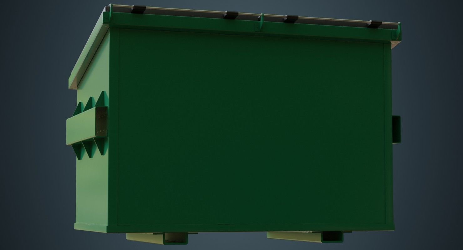 Dumpster 2A Low-poly 3D model_6