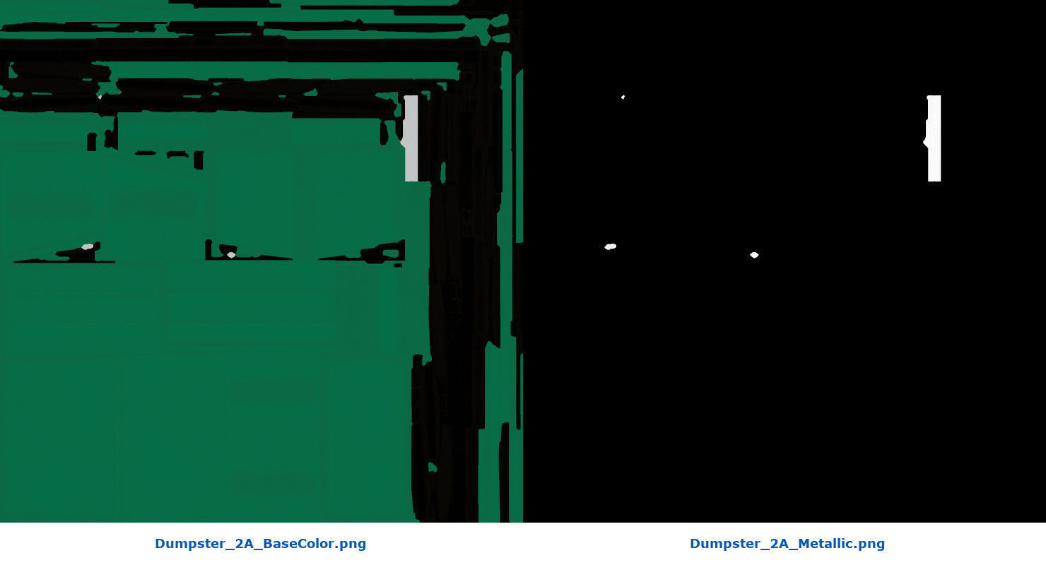 Dumpster 2A Low-poly 3D model_12