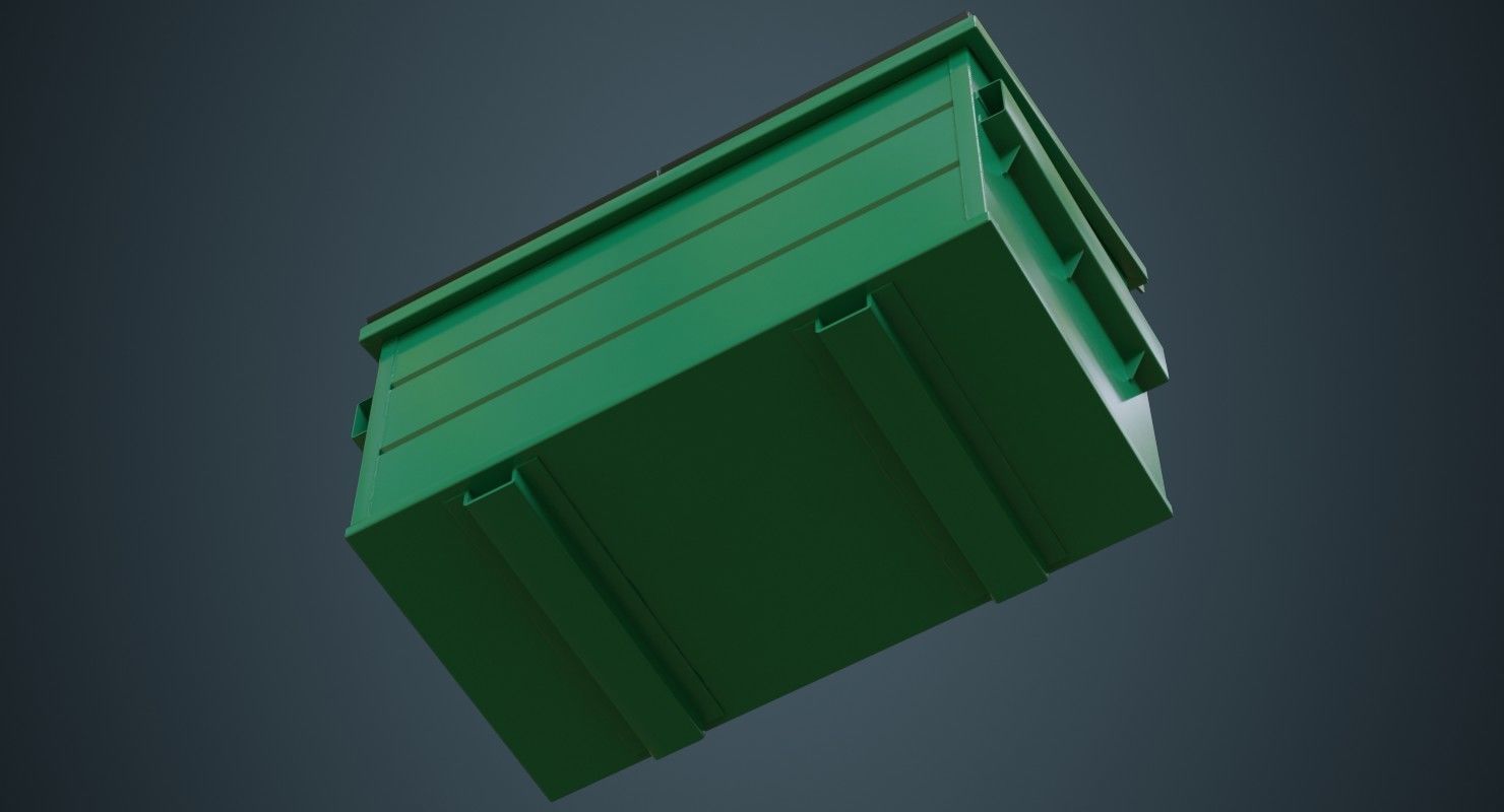 Dumpster 2A Low-poly 3D model_7