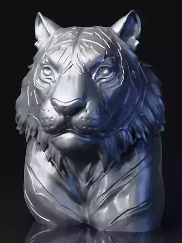 Tiger Head Number03 3D print model