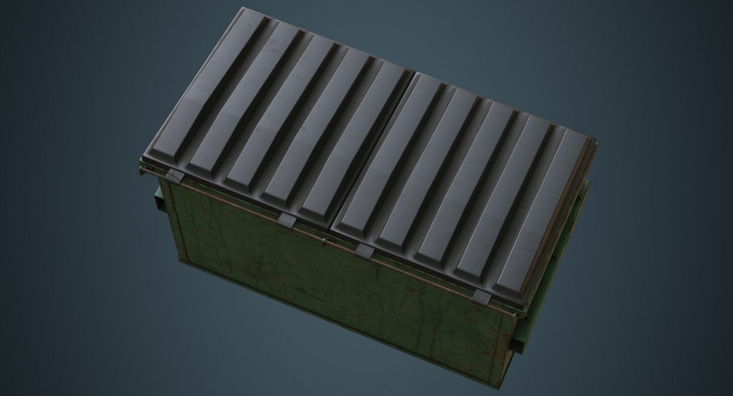Dumpster 2B Low-poly 3D model_5