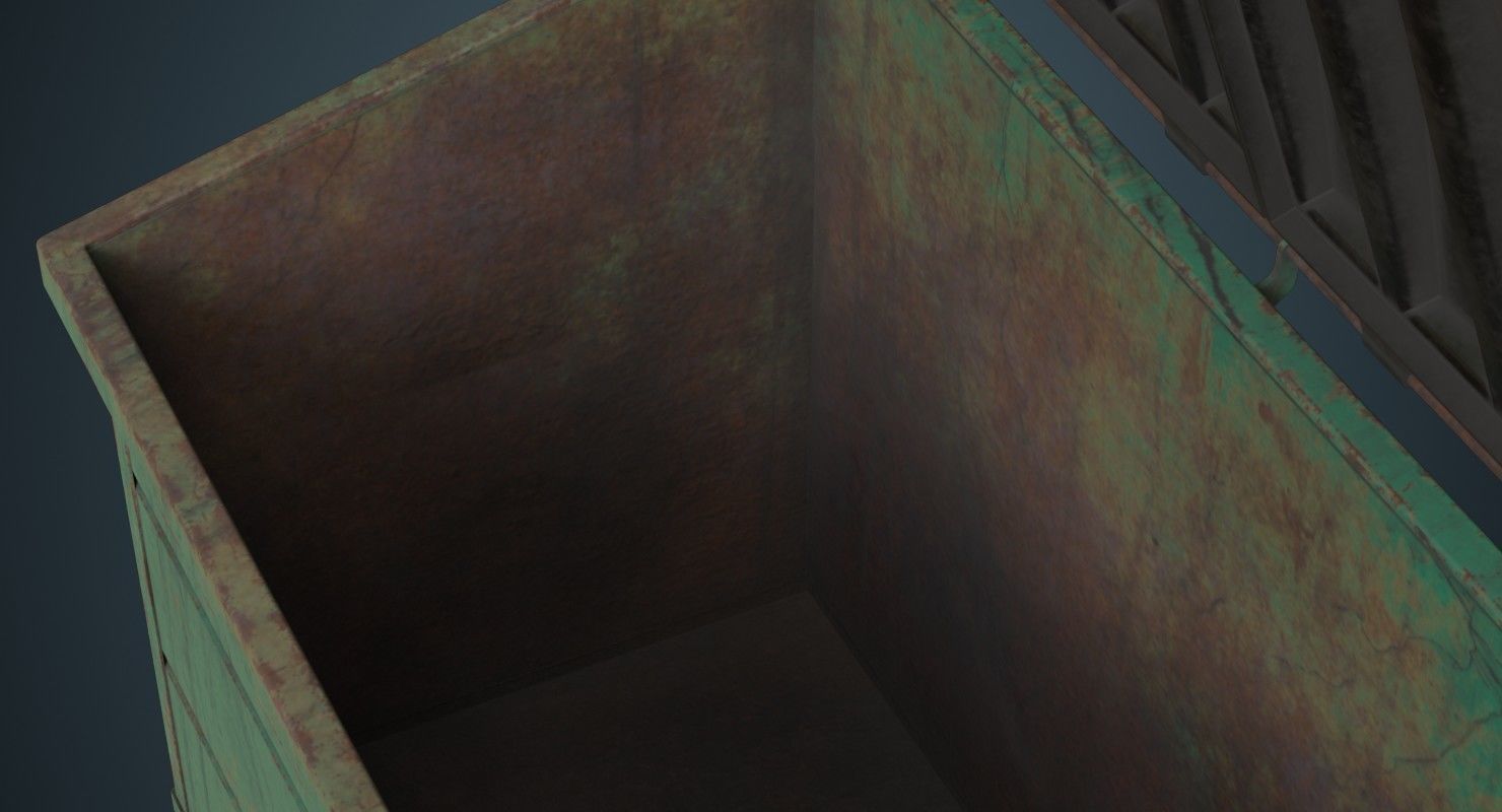 Dumpster 2B Low-poly 3D model_8