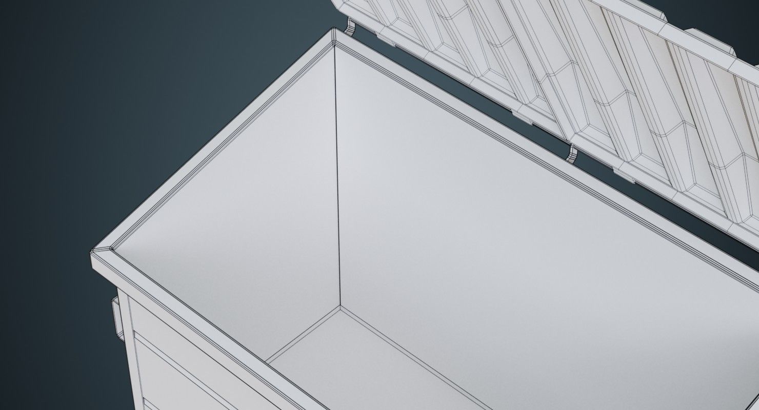 Dumpster 2B Low-poly 3D model_10