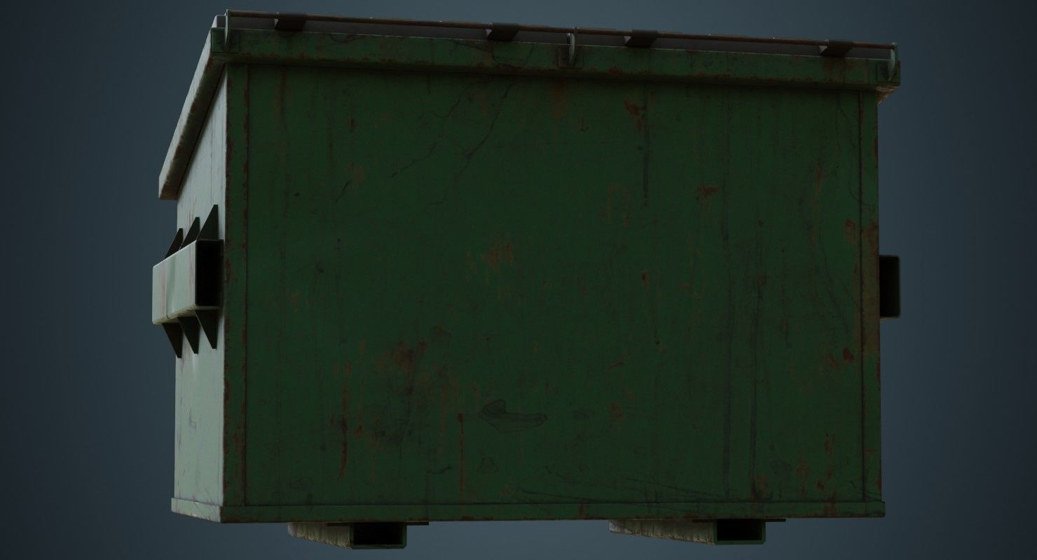 Dumpster 2B Low-poly 3D model_6