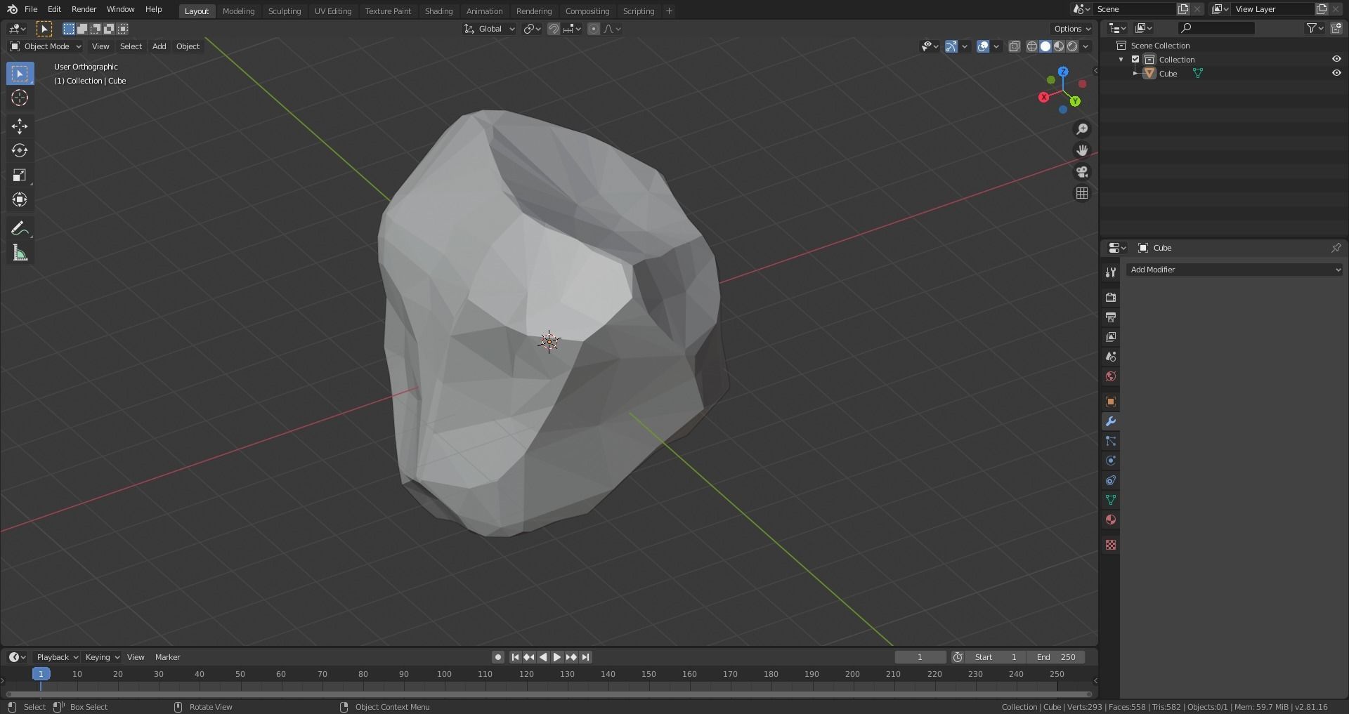 Low-Poly Rock Low-poly 3D model_8