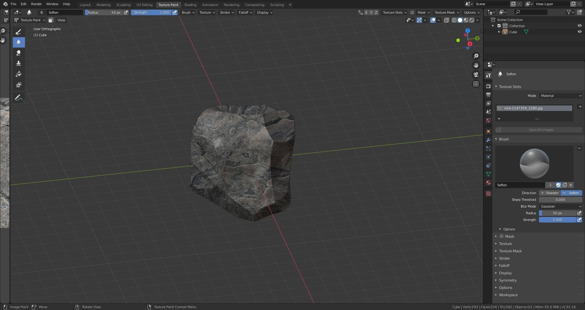 Low-Poly Rock Low-poly 3D model_7