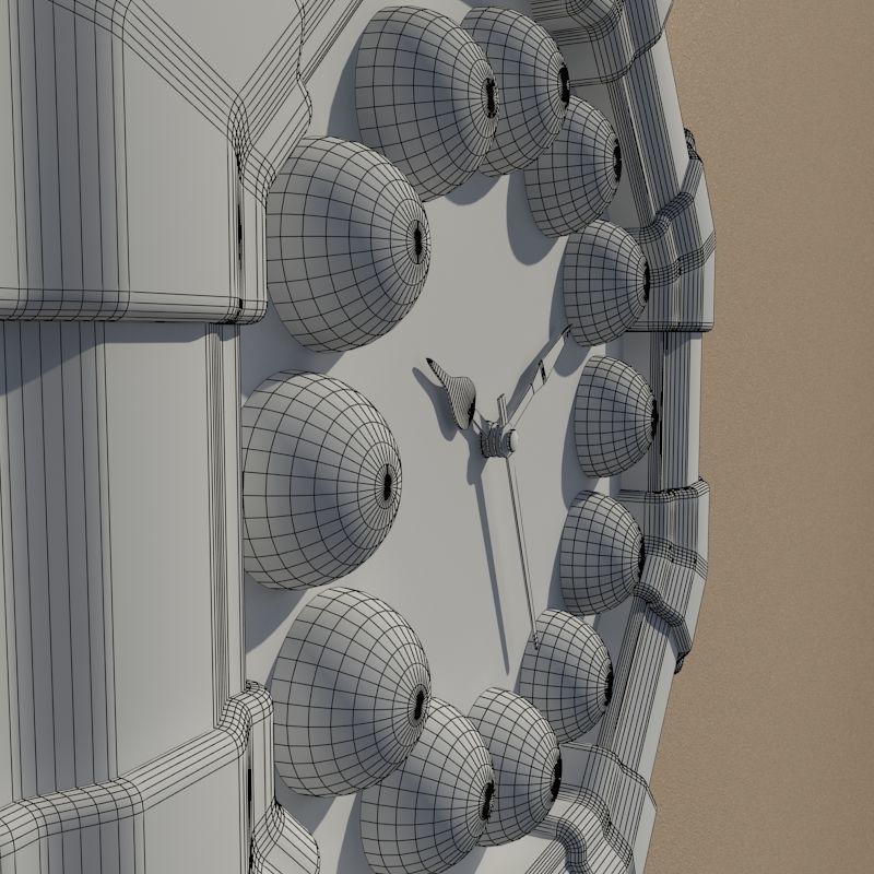 Wall clock billiard 3D model_8