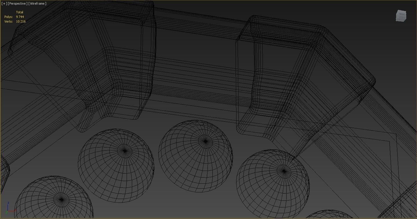 Wall clock billiard 3D model_17