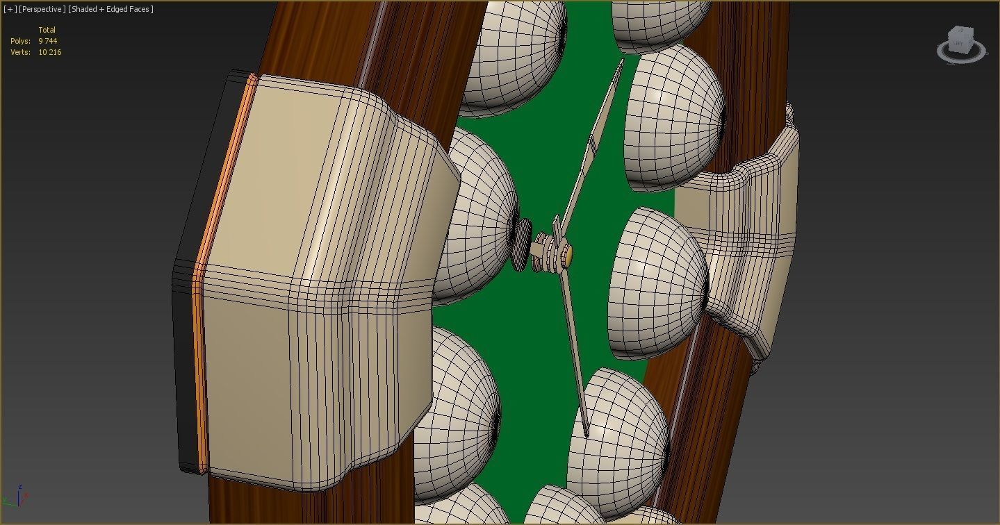 Wall clock billiard 3D model_18