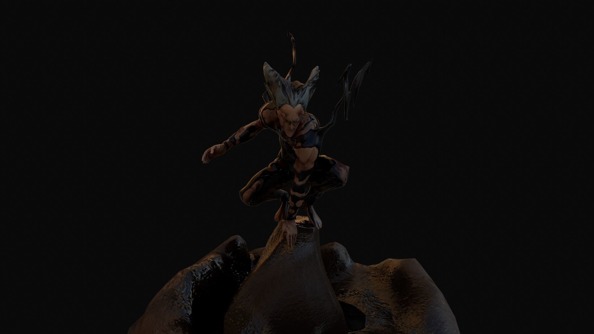 Garou from One Punch Man 3D model_7