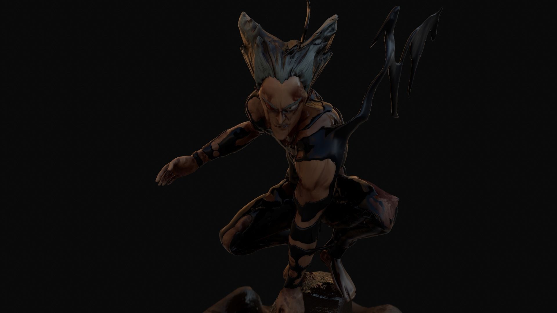Garou from One Punch Man 3D model_3