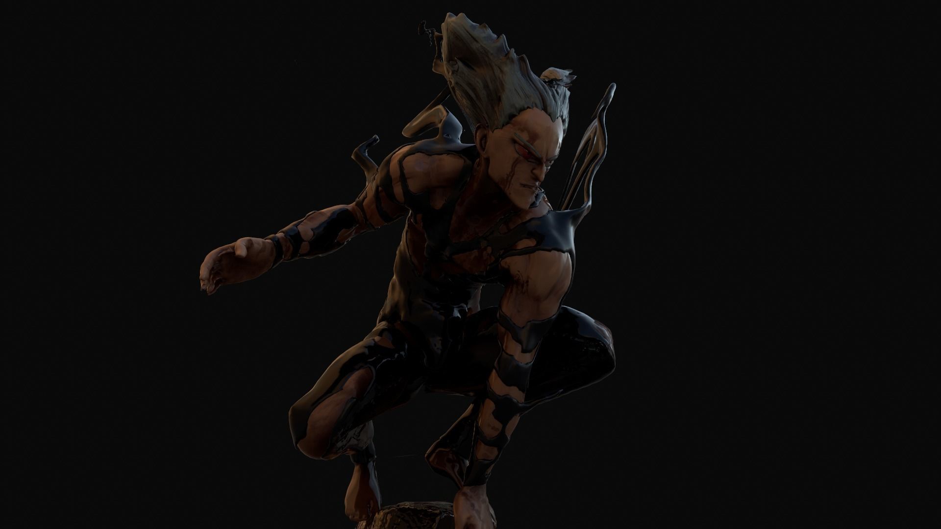 Garou from One Punch Man 3D model_2