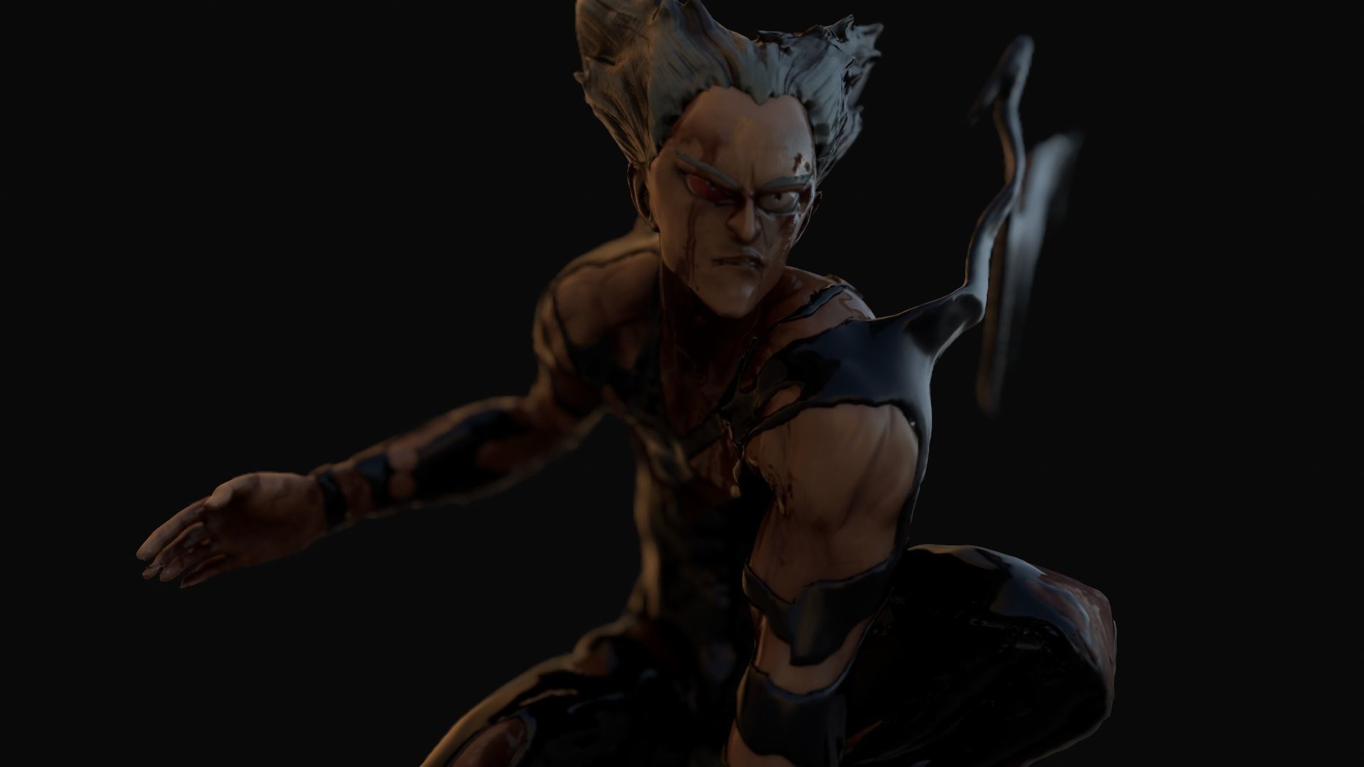 Garou from One Punch Man 3D model_4