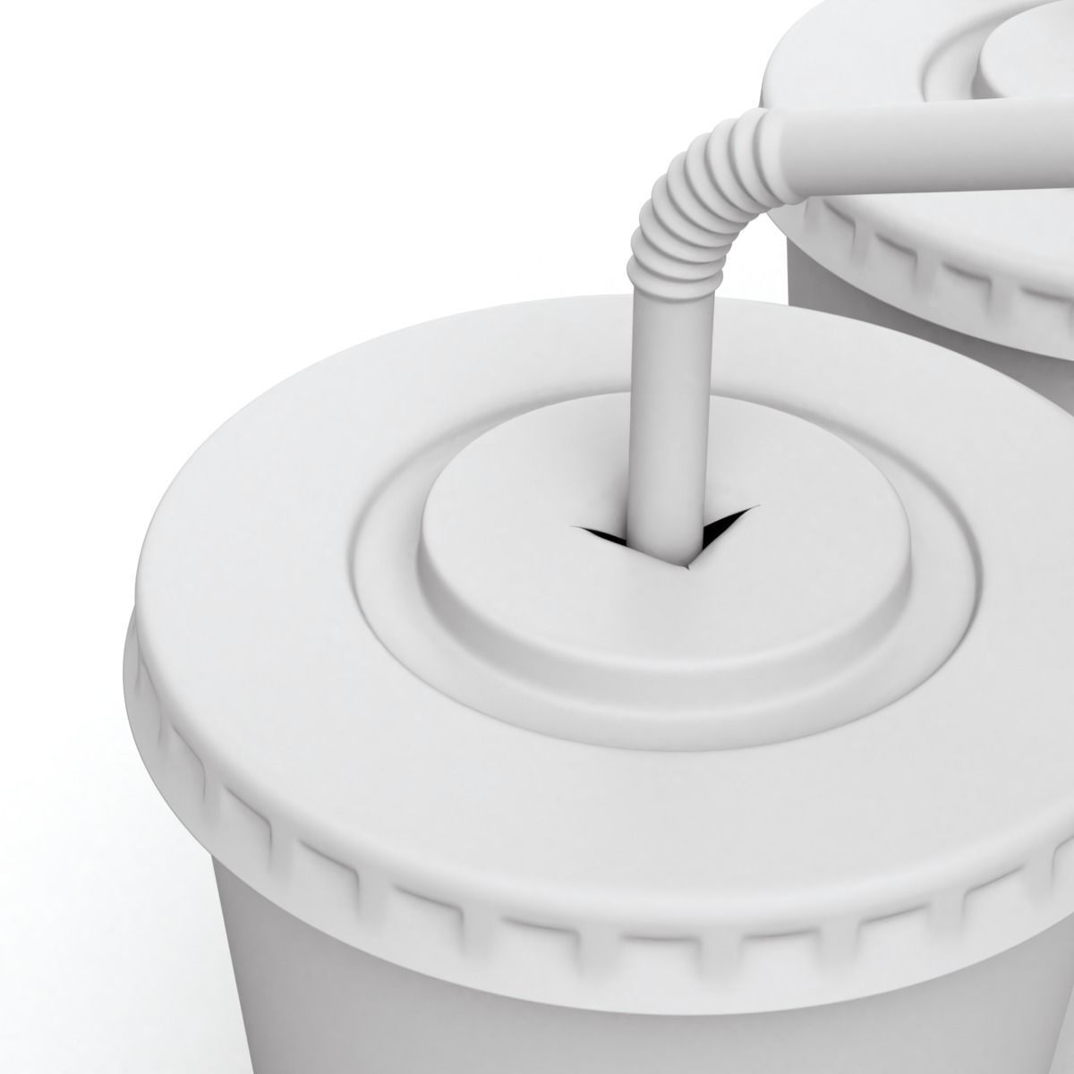 Drink Cup with Straw 3D model_11