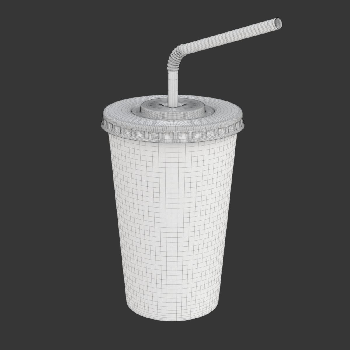 Drink Cup with Straw 3D model_26