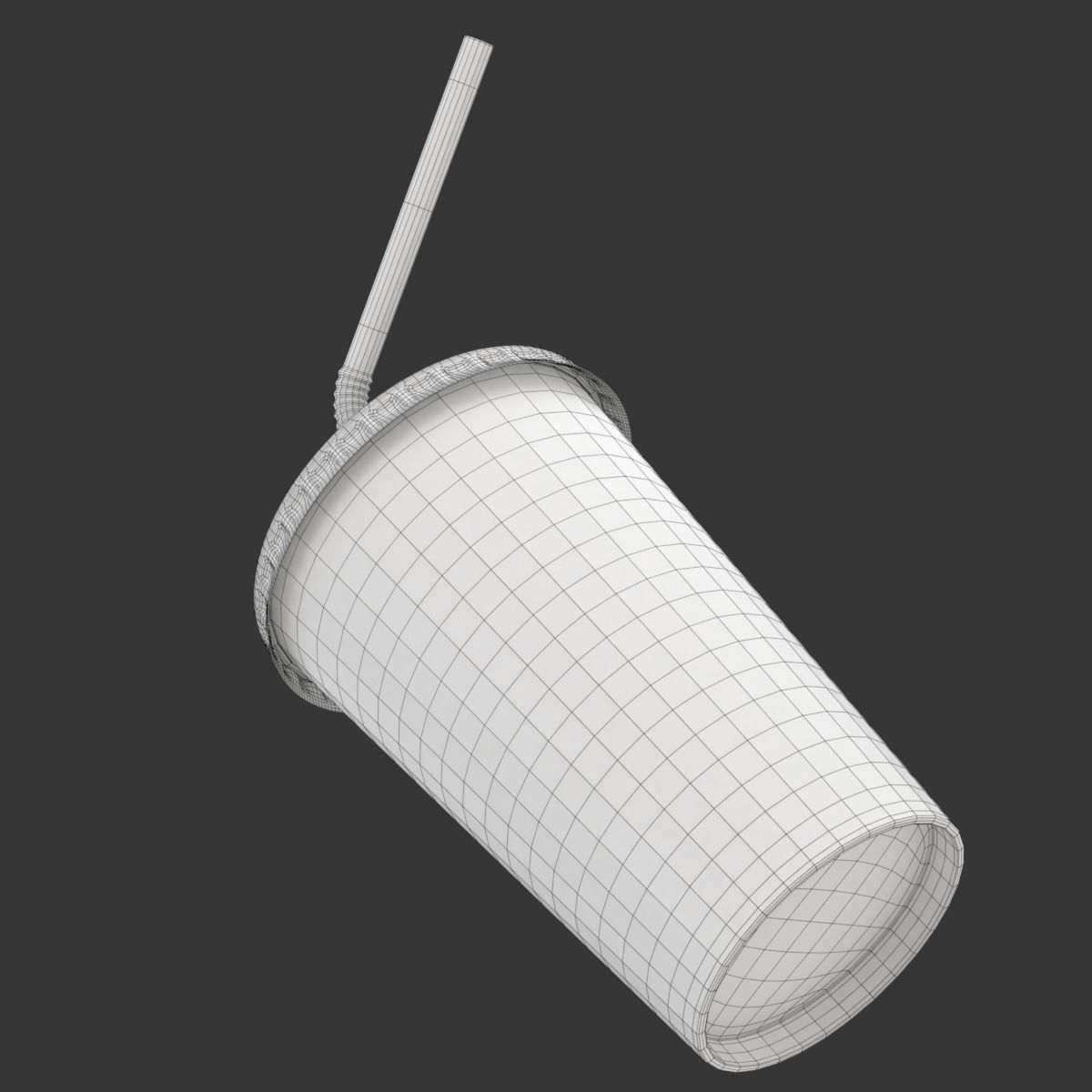 Drink Cup with Straw 3D model_25