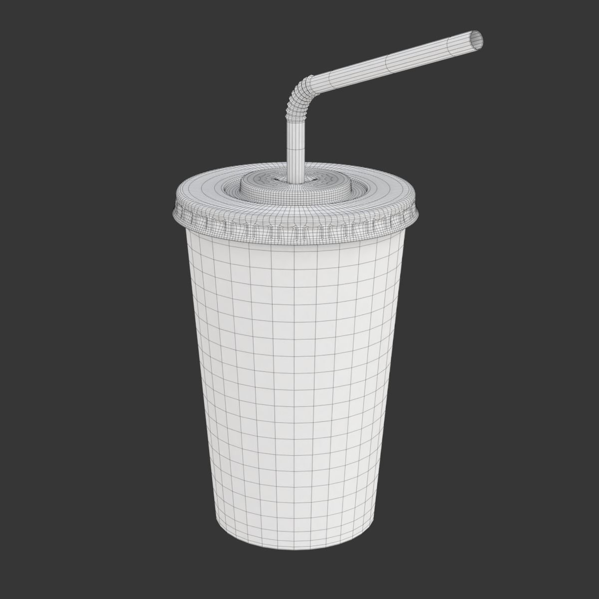 Drink Cup with Straw 3D model_20