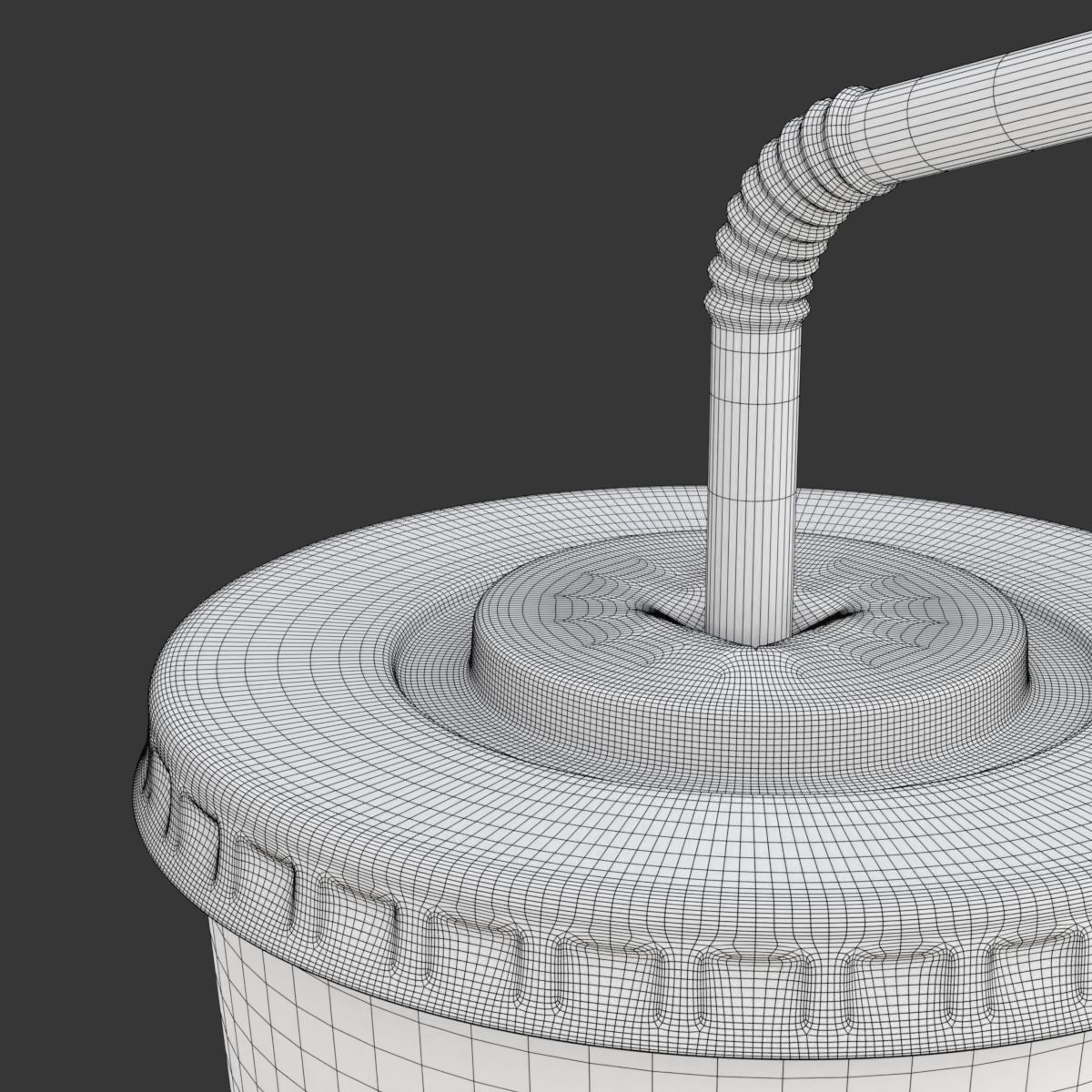Drink Cup with Straw 3D model_27