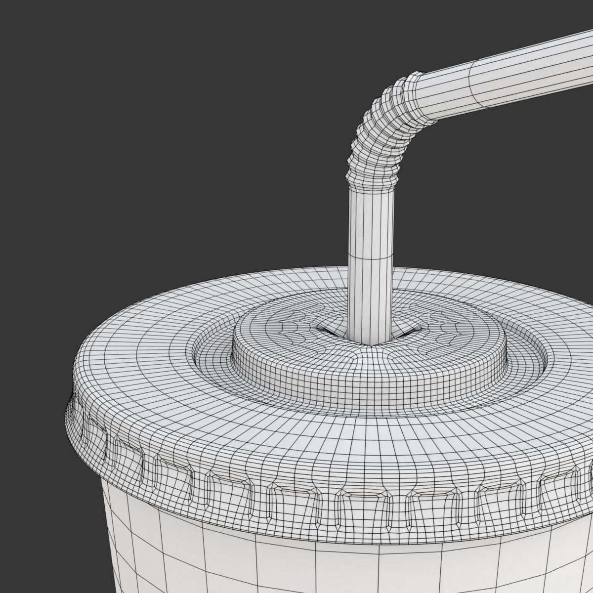 Drink Cup with Straw 3D model_21