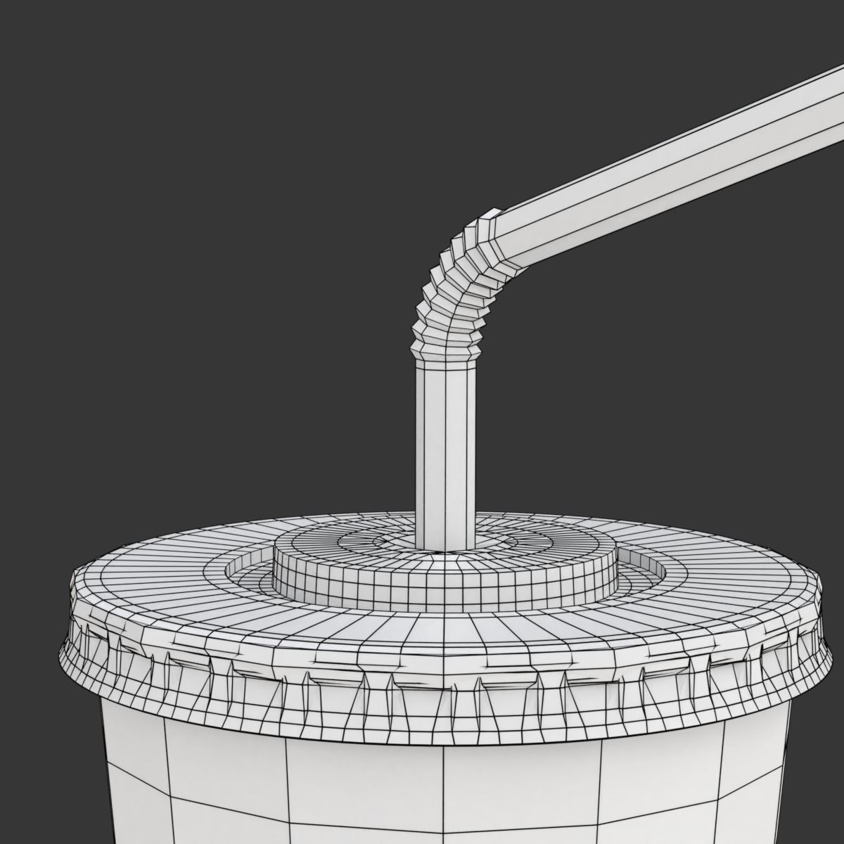 Drink Cup with Straw 3D model_19