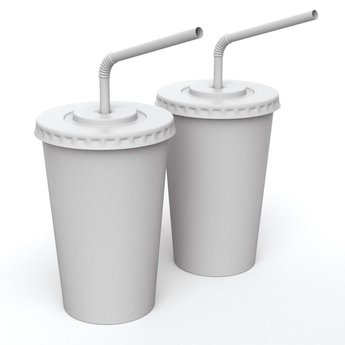 Drink Cup with Straw 3D model_9