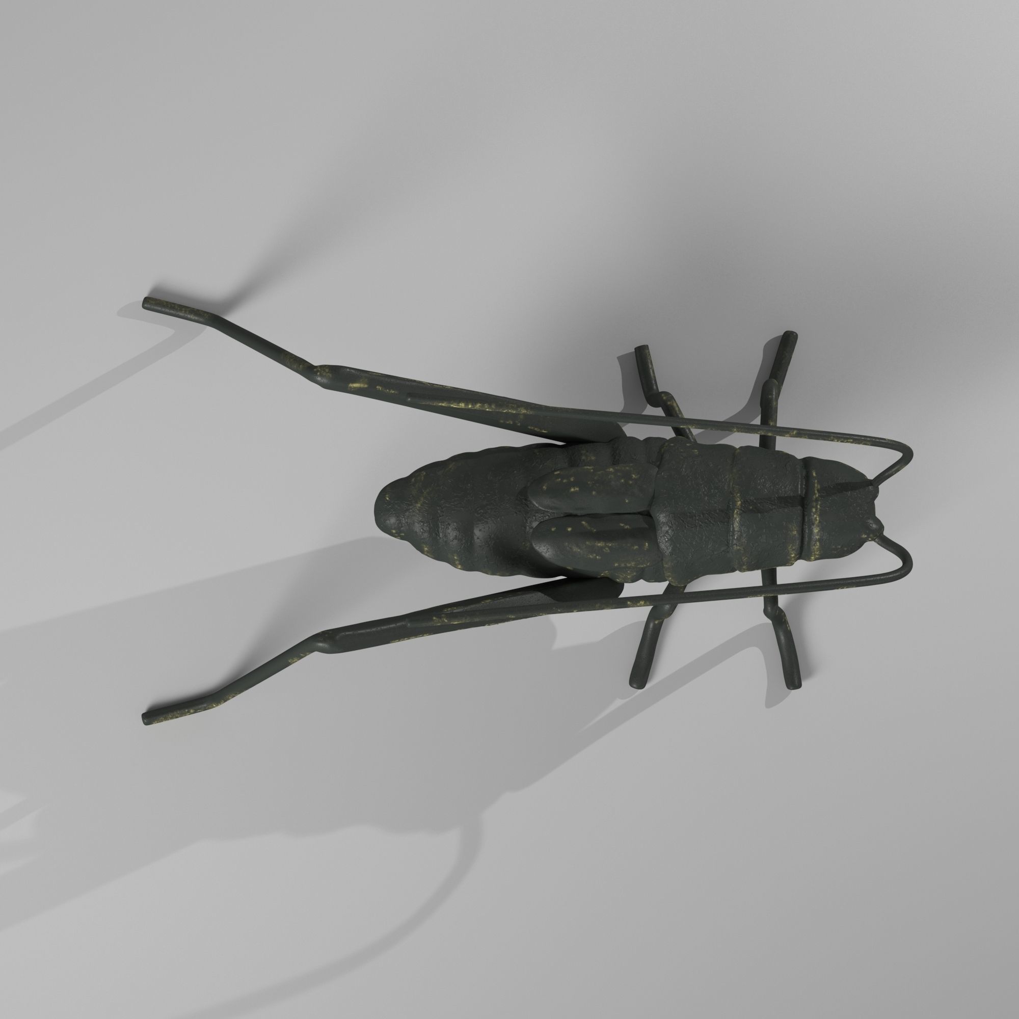 Cricket Sculpture Animal 3D model_5