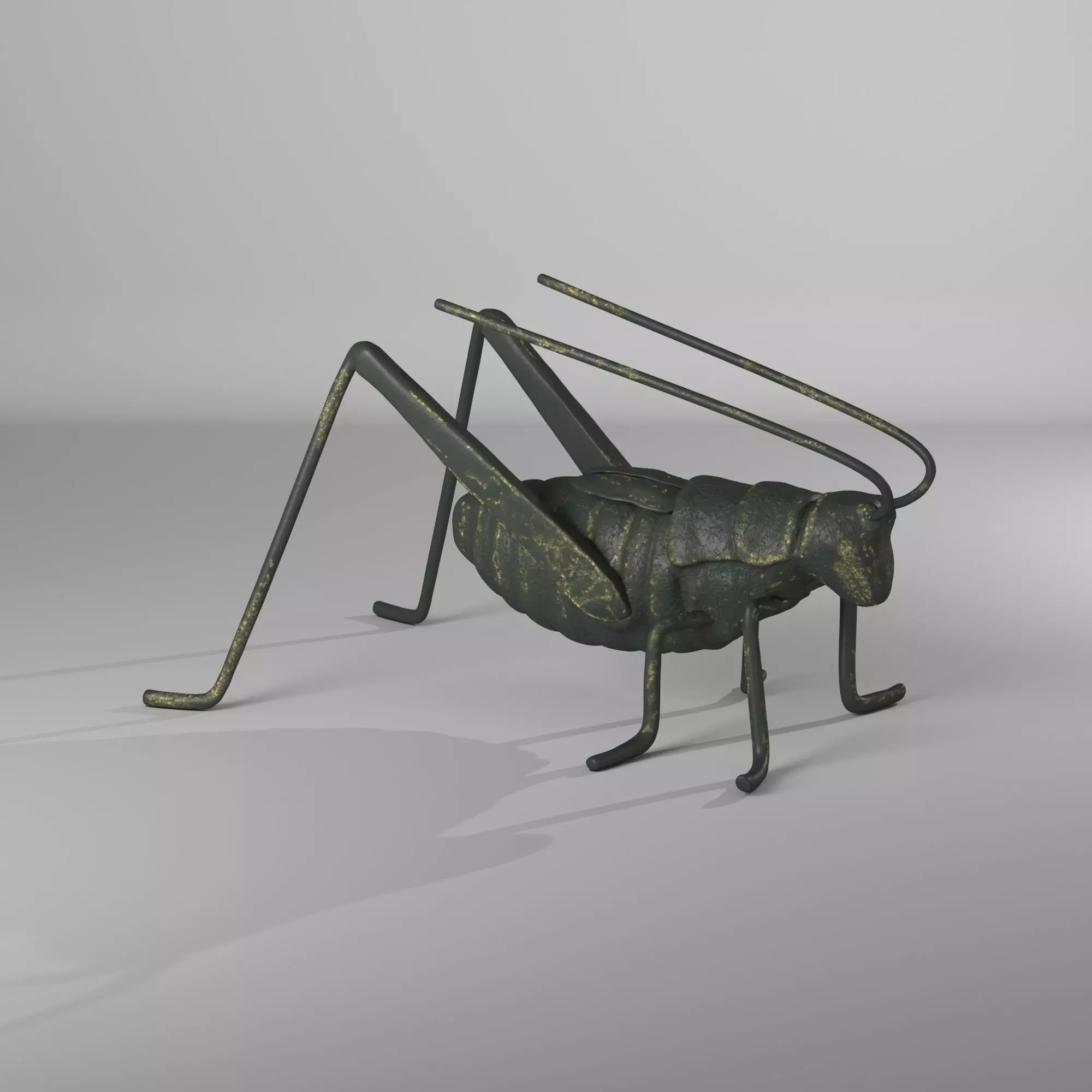 Cricket Sculpture Animal 3D model_0
