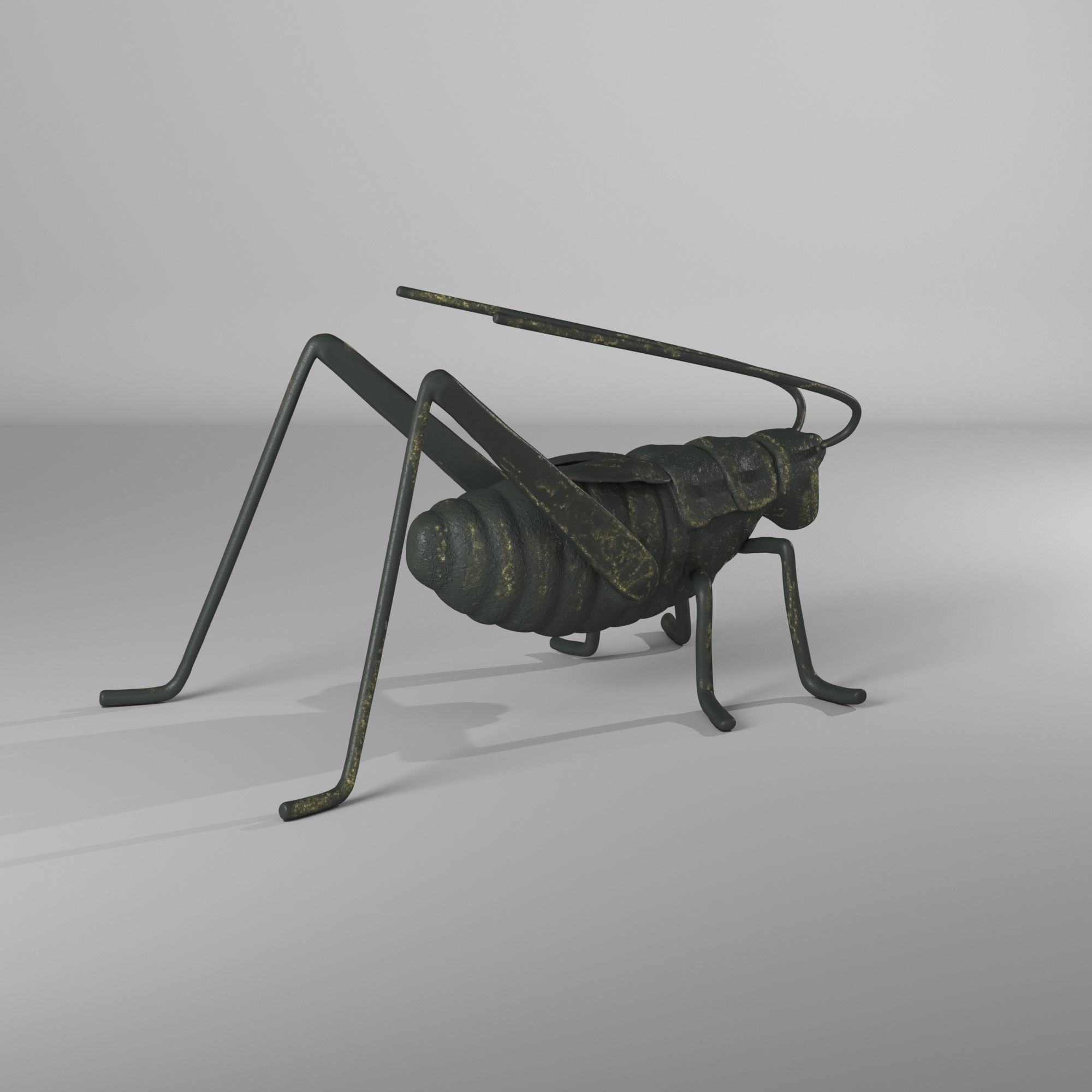 Cricket Sculpture Animal 3D model_3