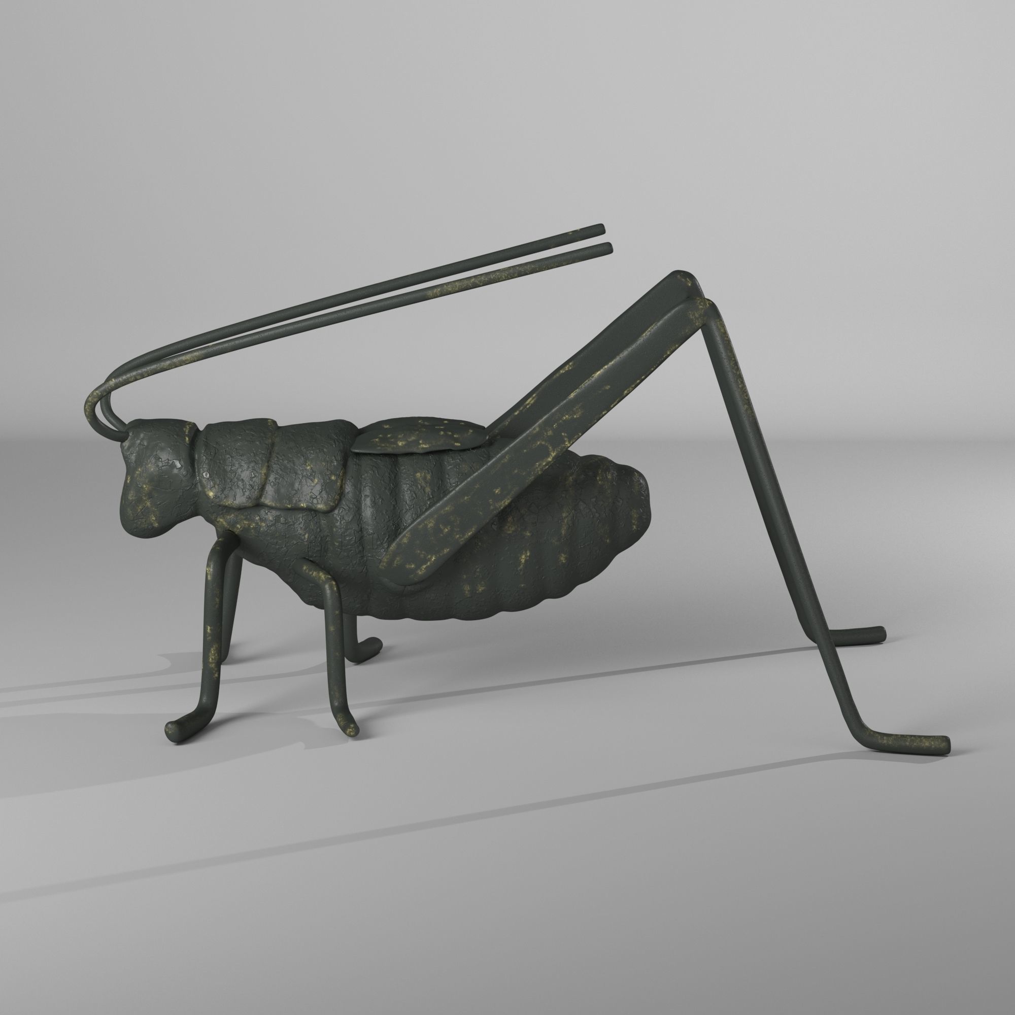 Cricket Sculpture Animal 3D model_1