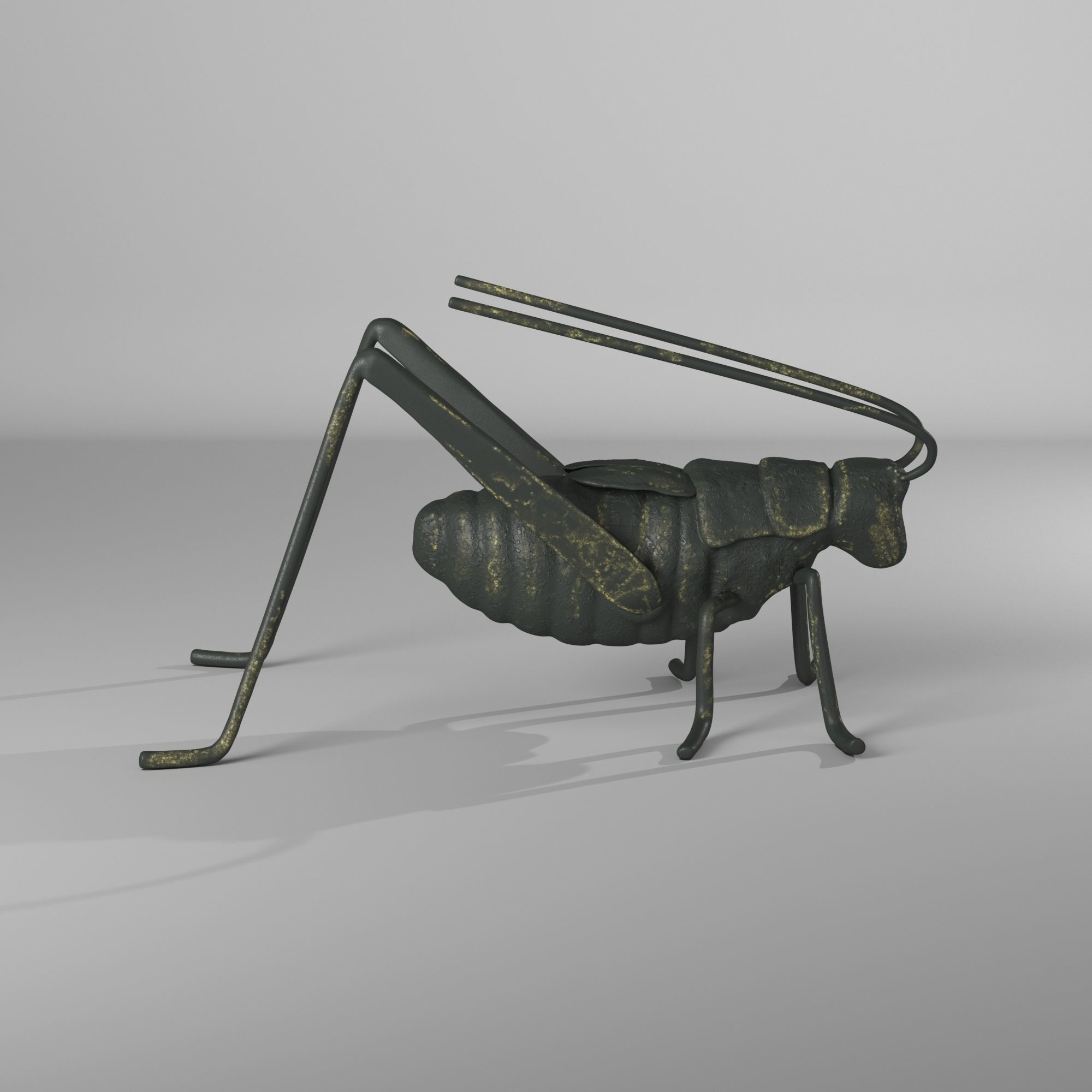 Cricket Sculpture Animal 3D model_6