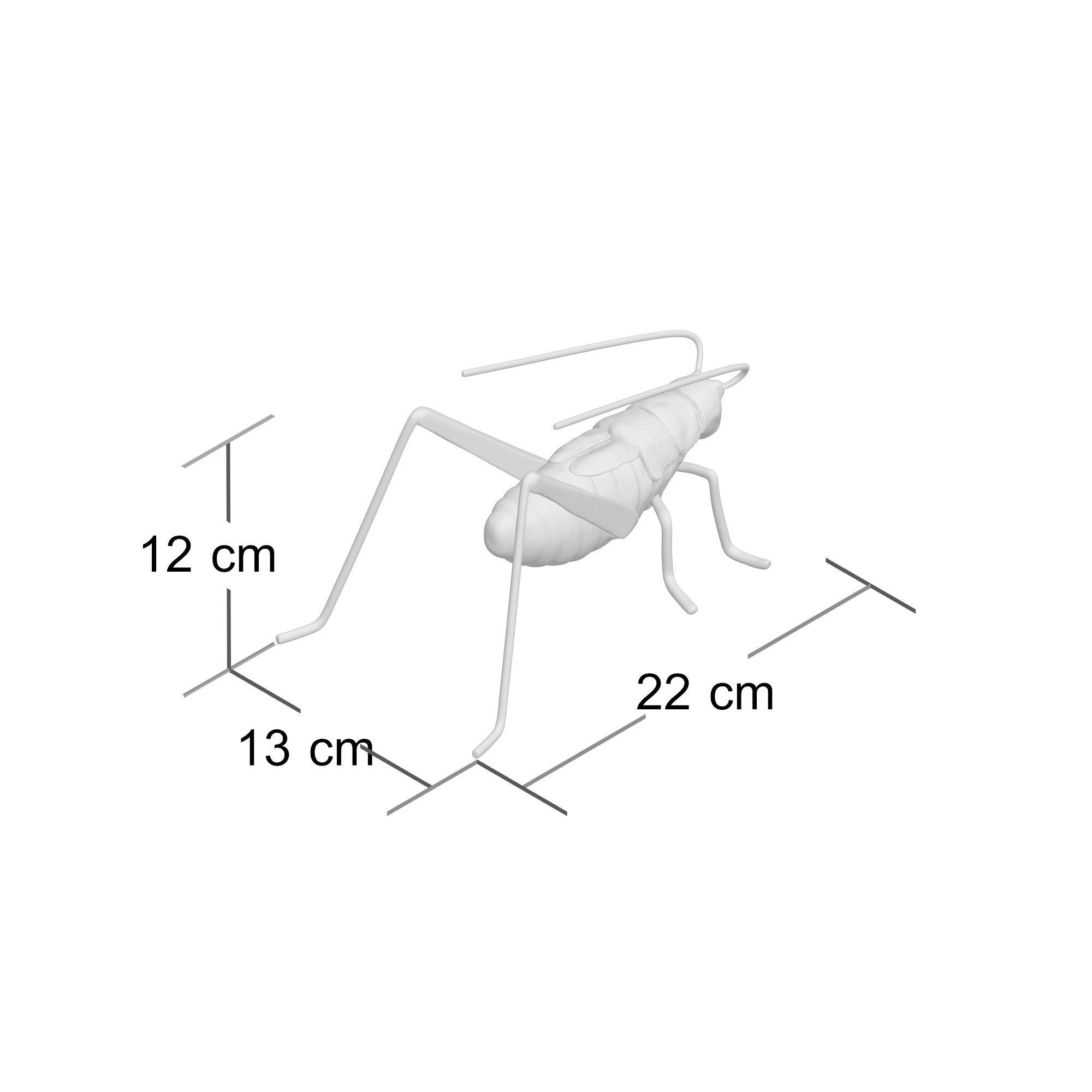 Cricket Sculpture Animal 3D model_2