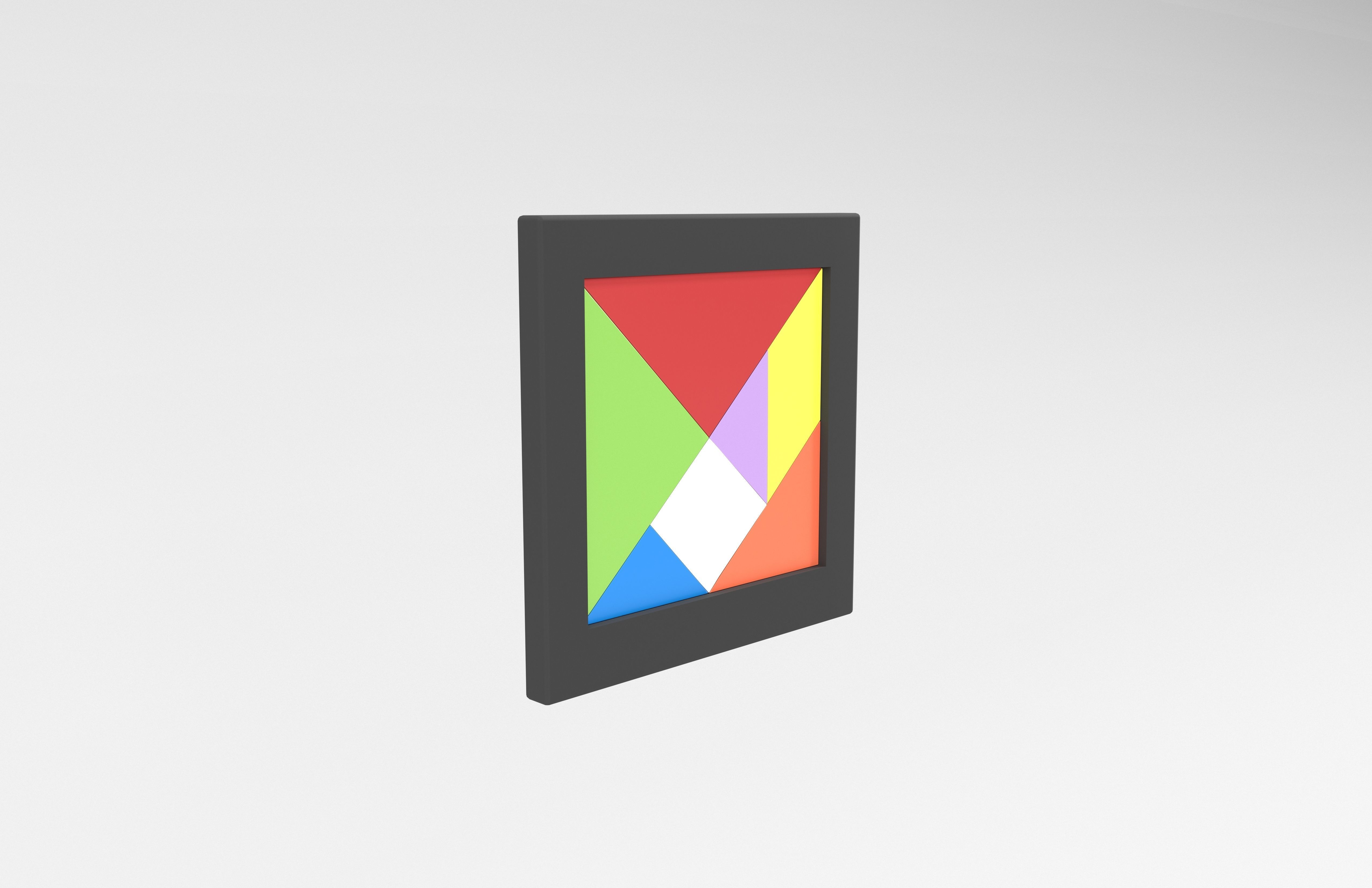 Tangram Puzzle v1 003 Low-poly 3D model_4