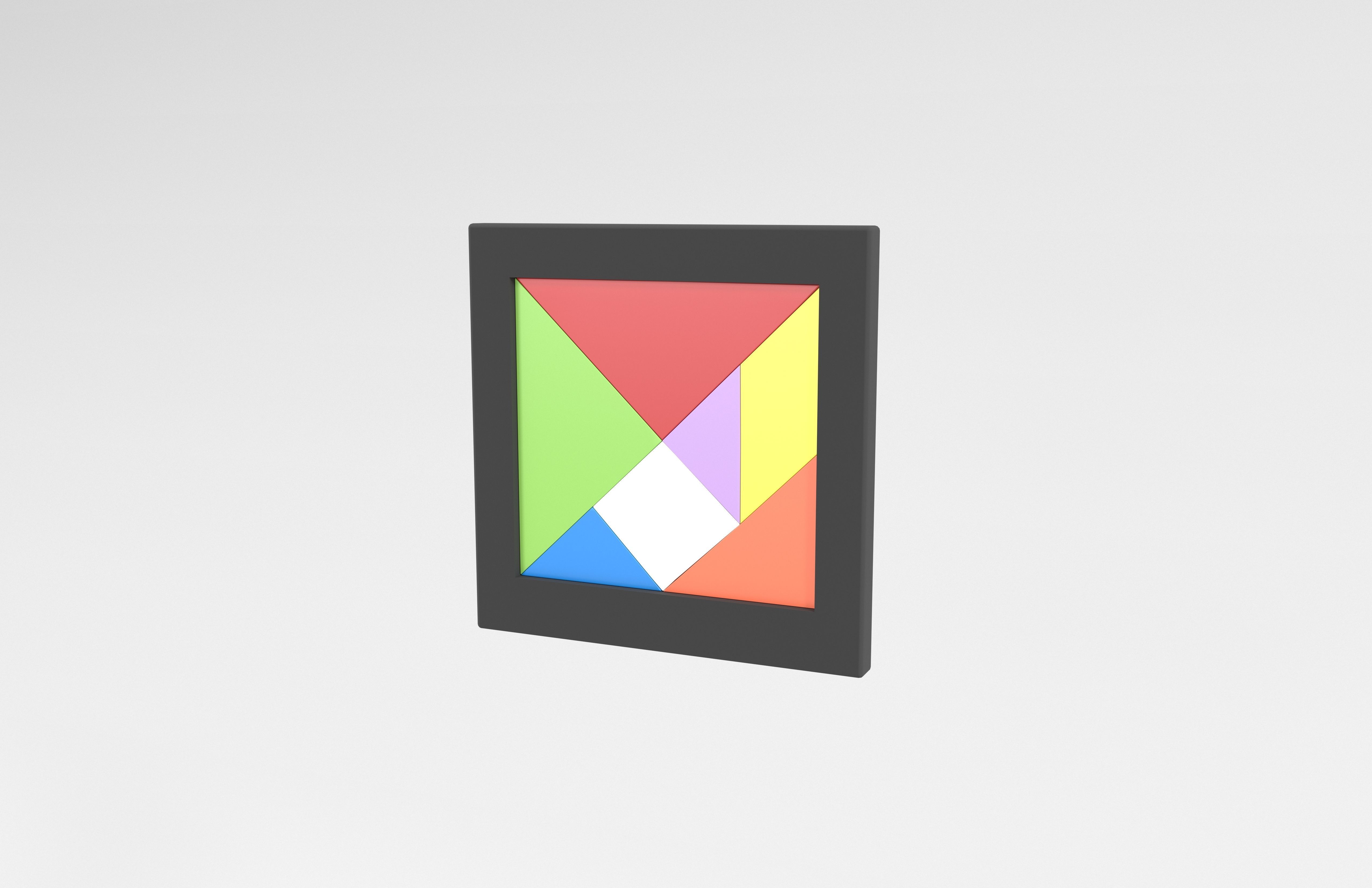 Tangram Puzzle v1 003 Low-poly 3D model_3