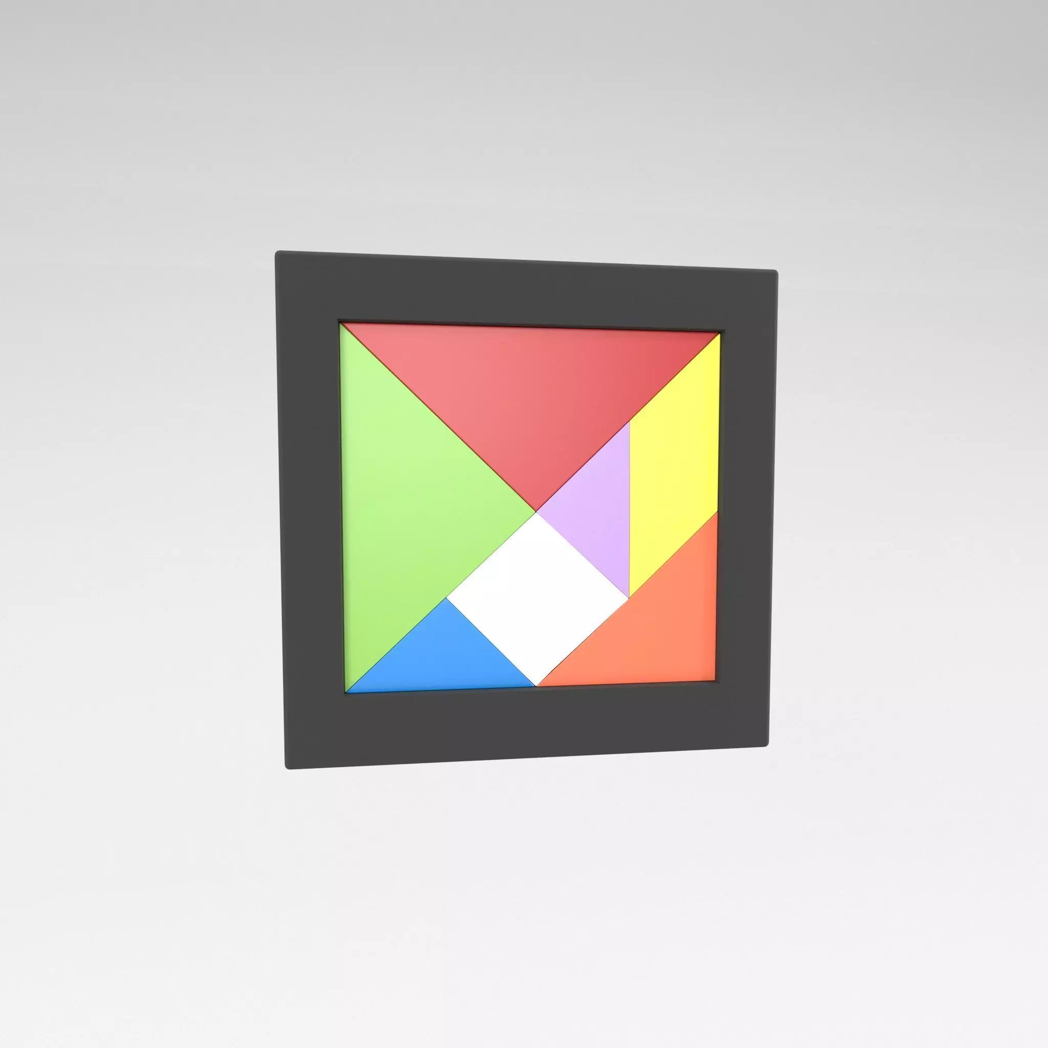 Tangram Puzzle v1 003 Low-poly 3D model_0