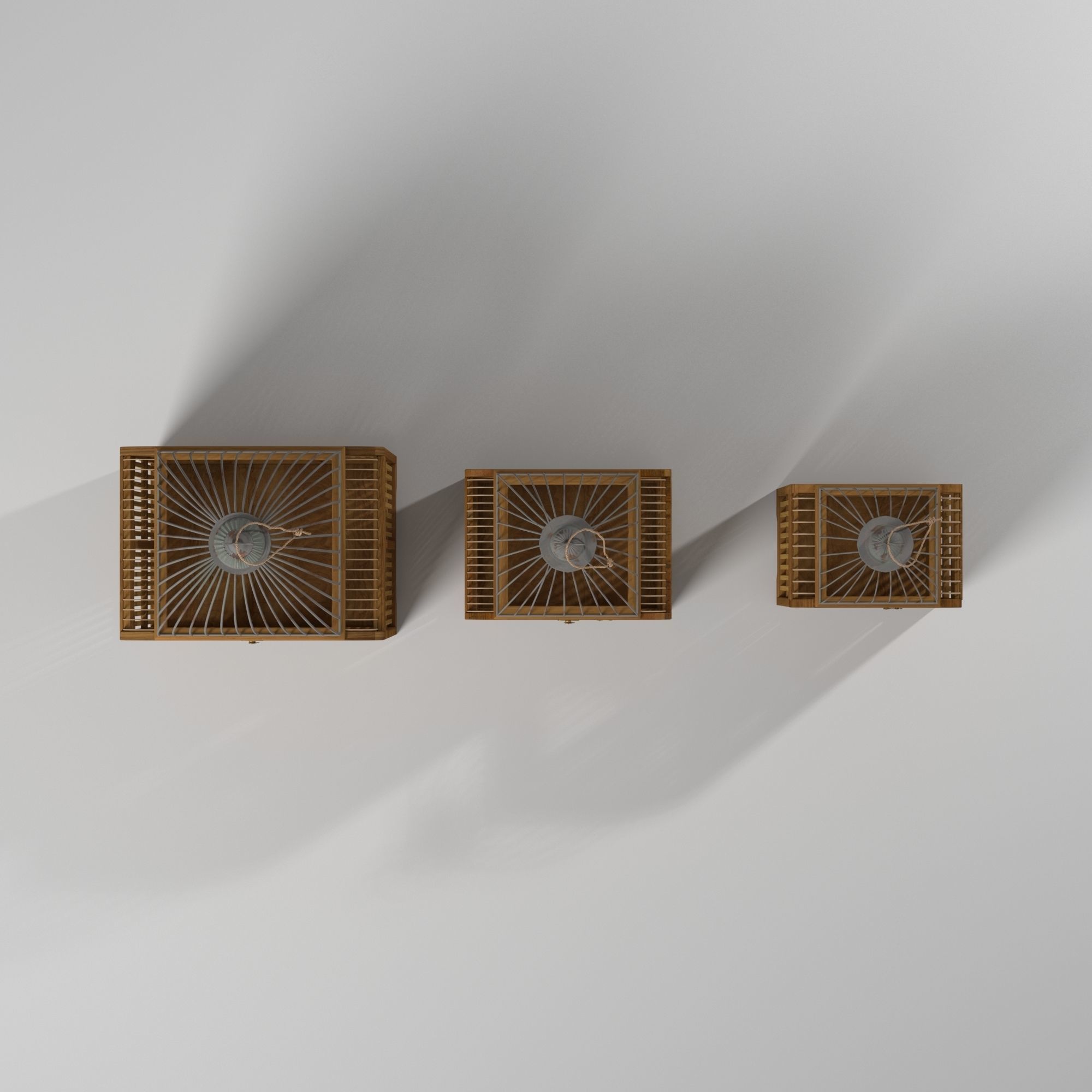 Elosie Decorative Bird Cage Set Animal 3D model_6