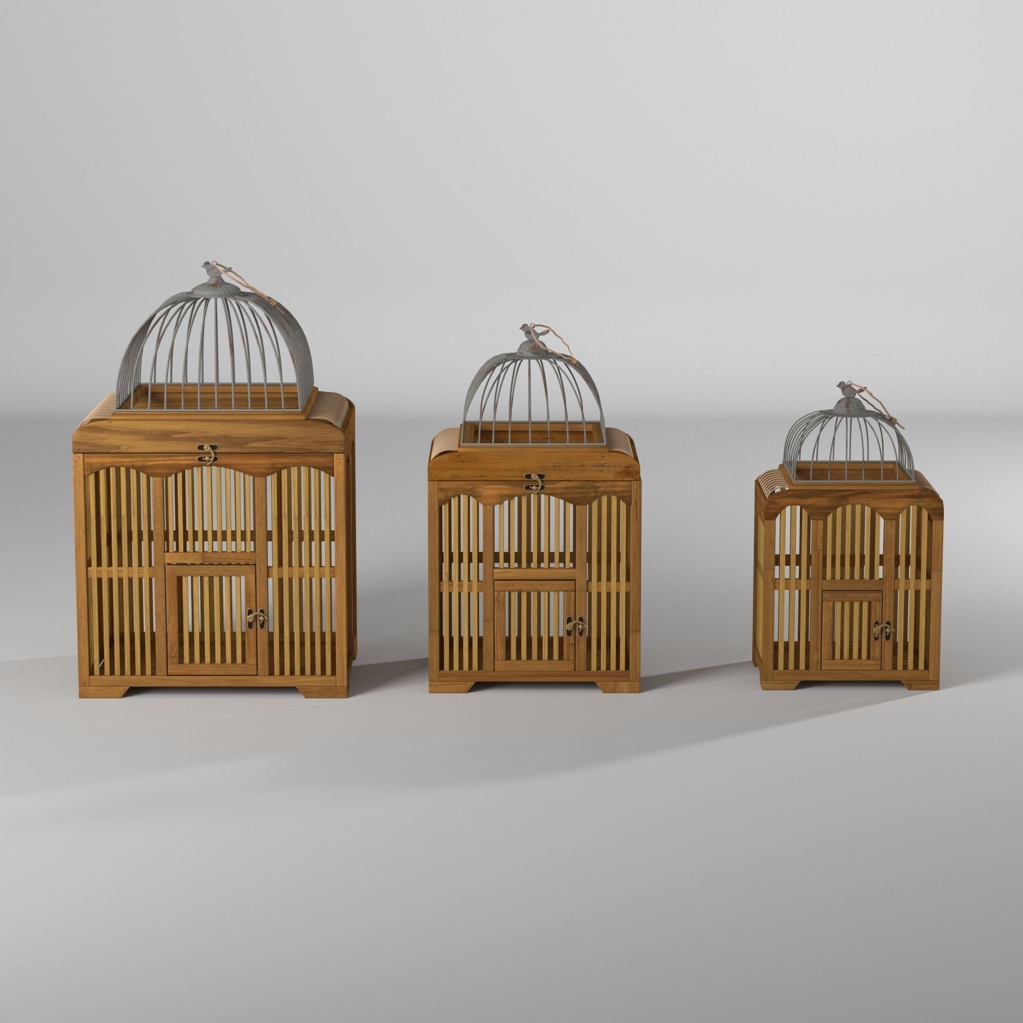 Elosie Decorative Bird Cage Set Animal 3D model_4