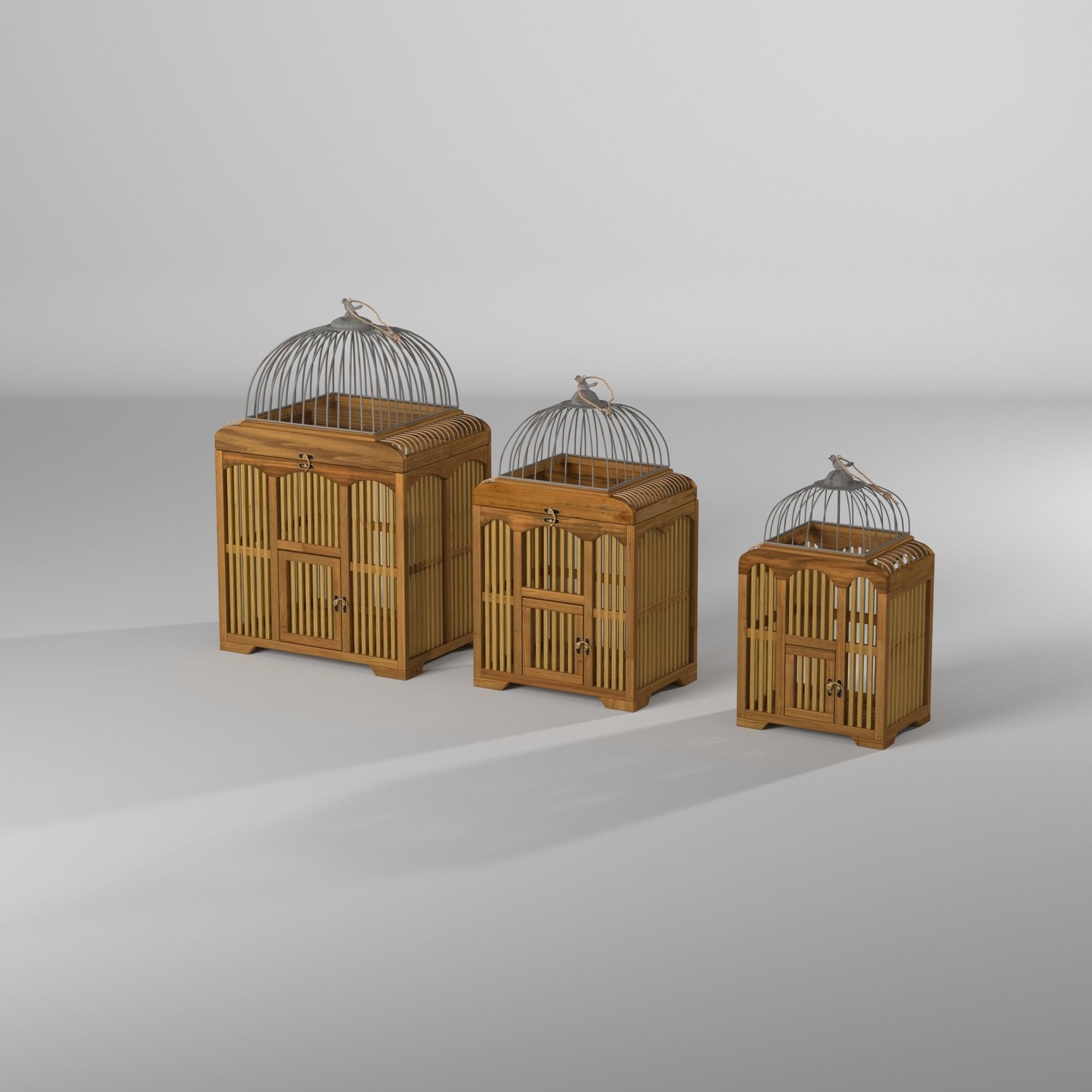 Elosie Decorative Bird Cage Set Animal 3D model_3