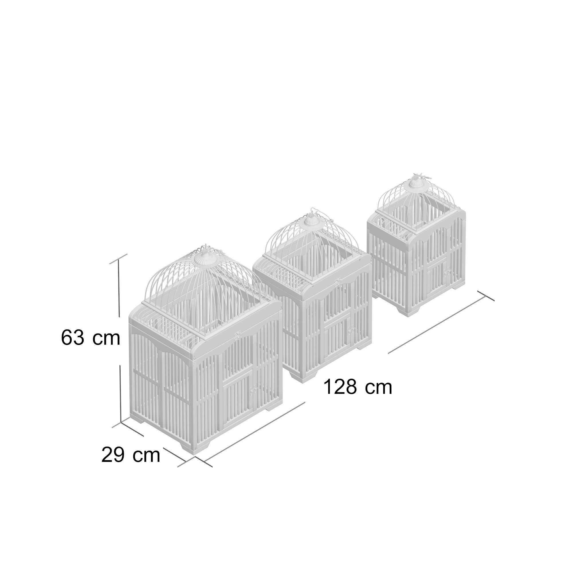 Elosie Decorative Bird Cage Set Animal 3D model_1