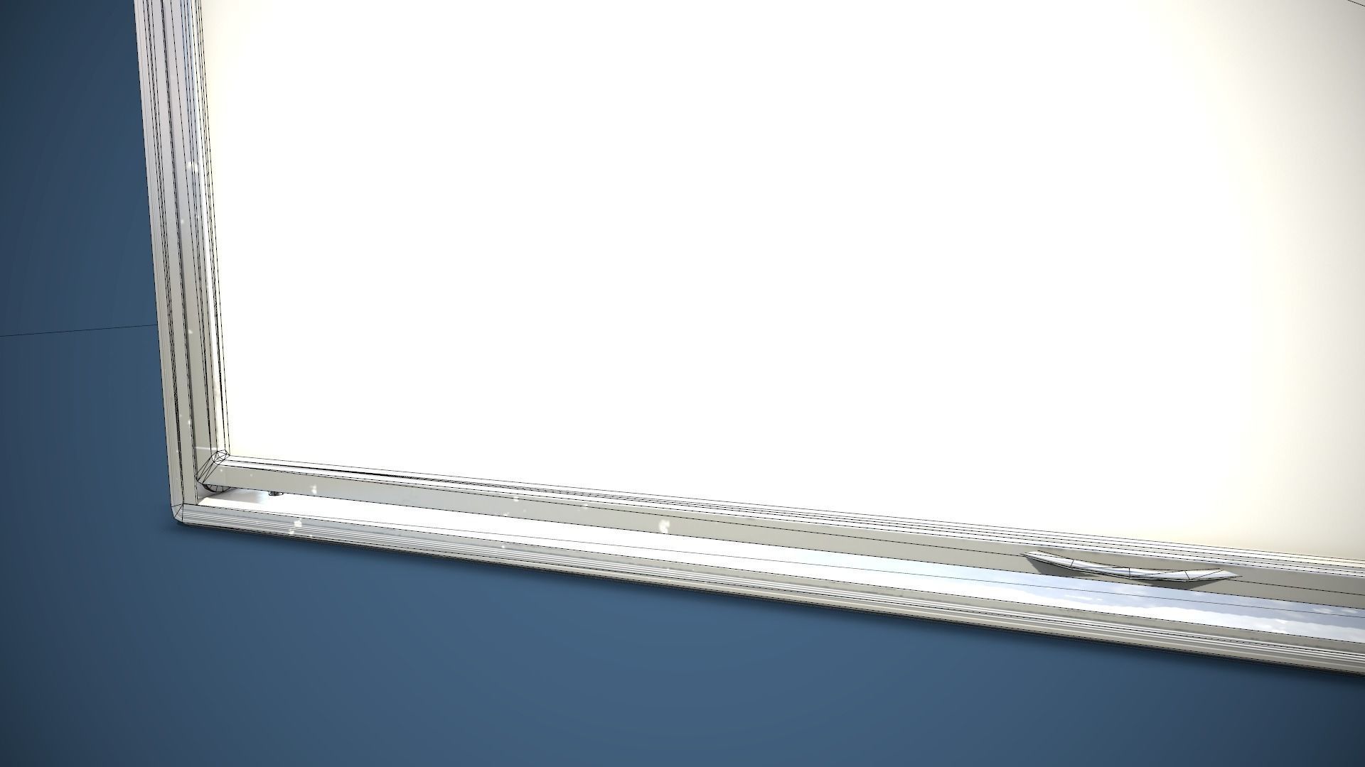 Green Chalkboard Low-poly 3D model_5