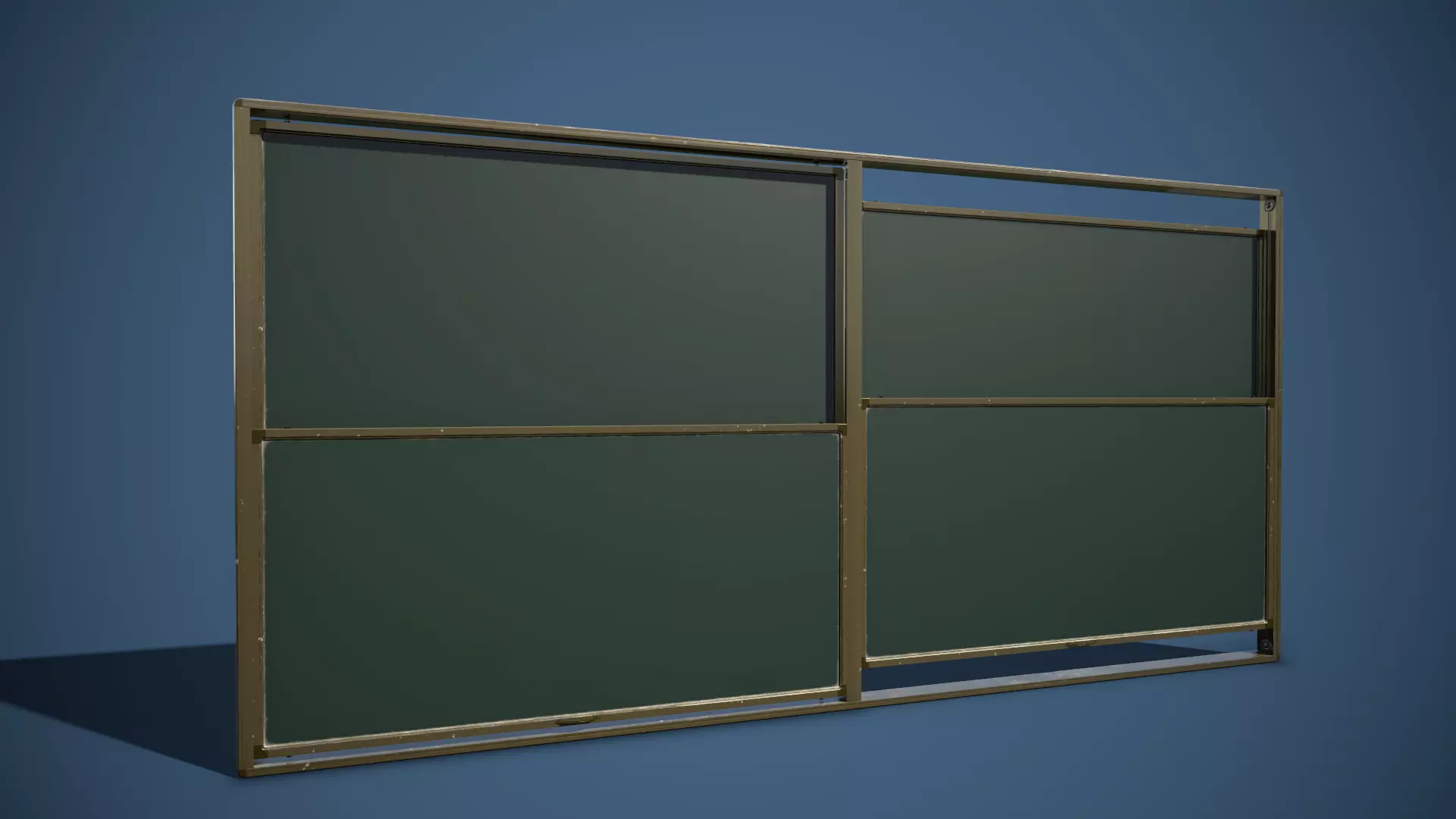 Green Chalkboard Low-poly 3D model_0