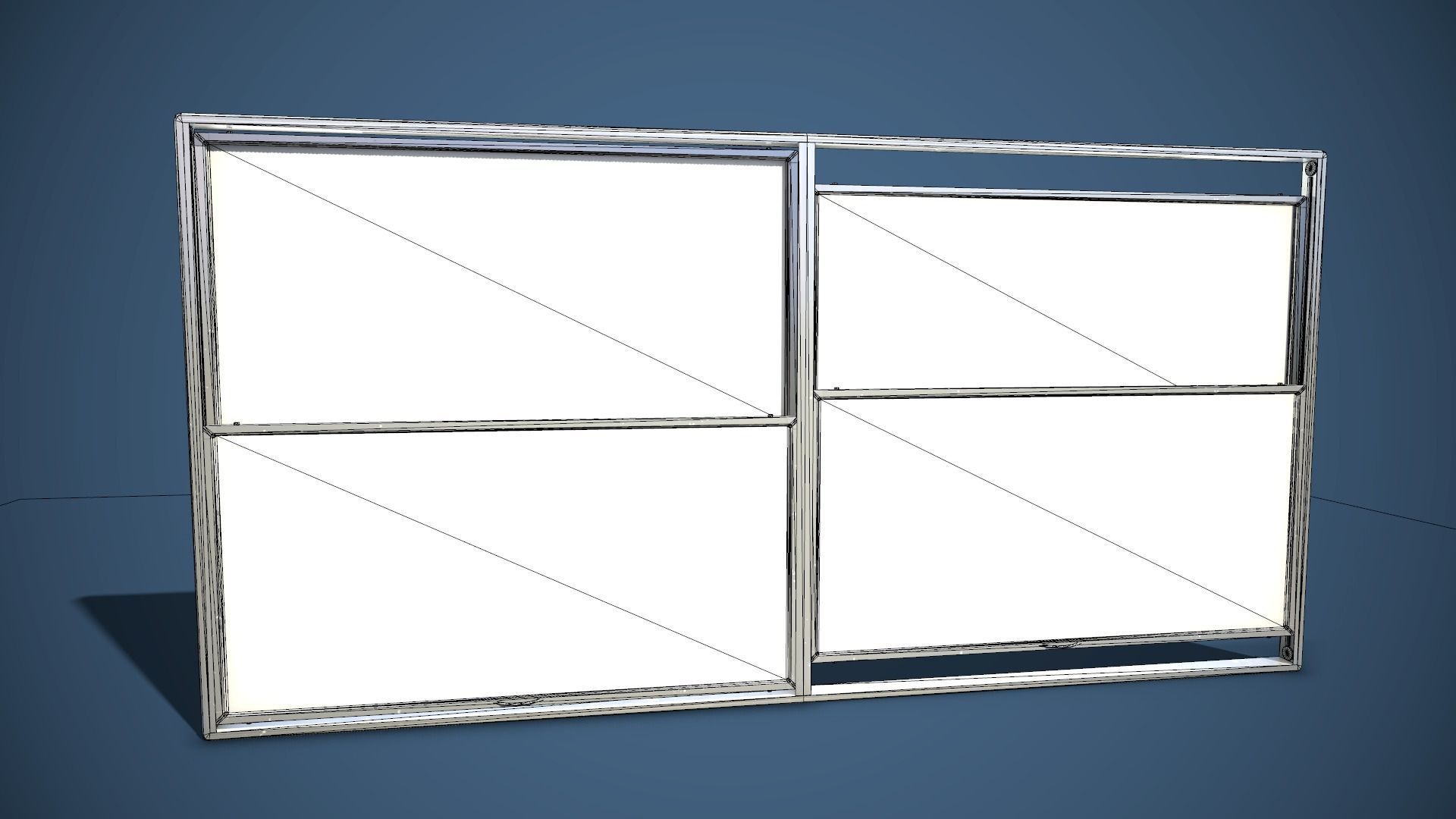 Green Chalkboard Low-poly 3D model_4