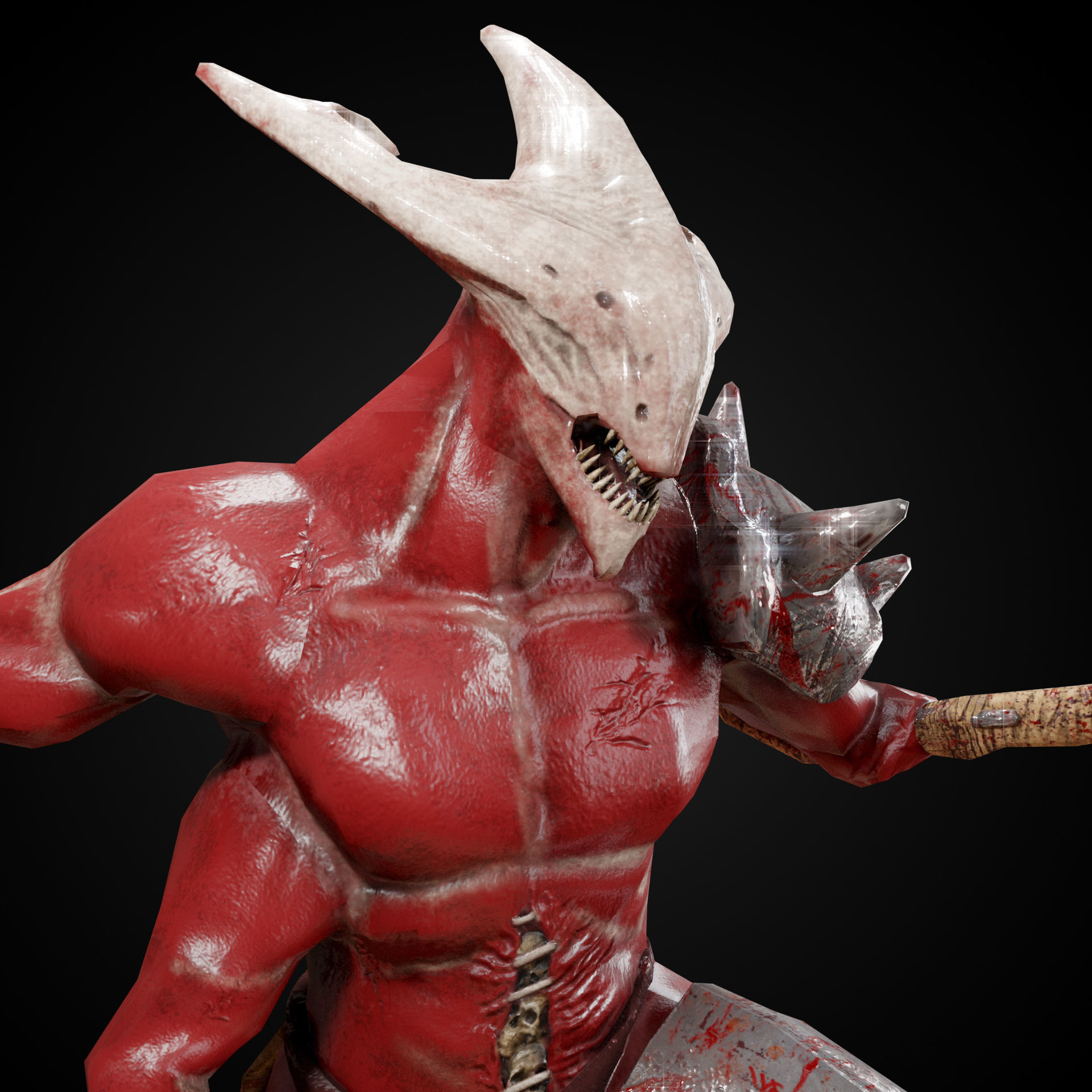 Demon low poly and printable 3D print model_3